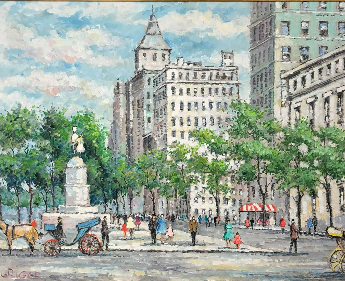 Mystery Art NYC New York Central Park Oil Painting (1 of 4)