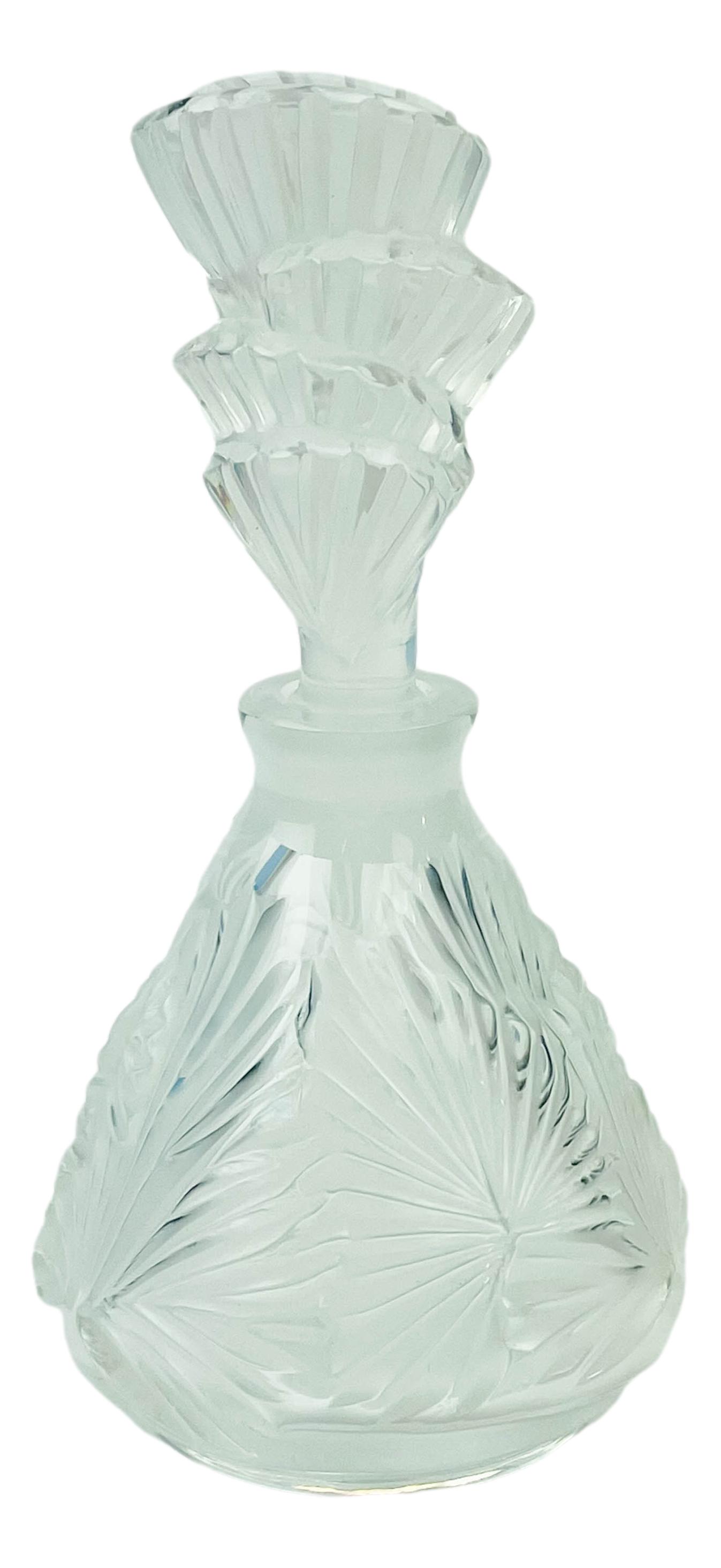 Lalique French Crystal PALMETTES Perfume Bottle (1 of 5)