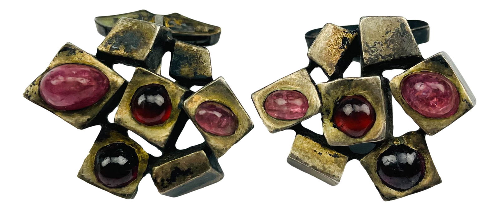 Sterling Semi Precious Gemstone Shirt Cufflinks (1 of 2)