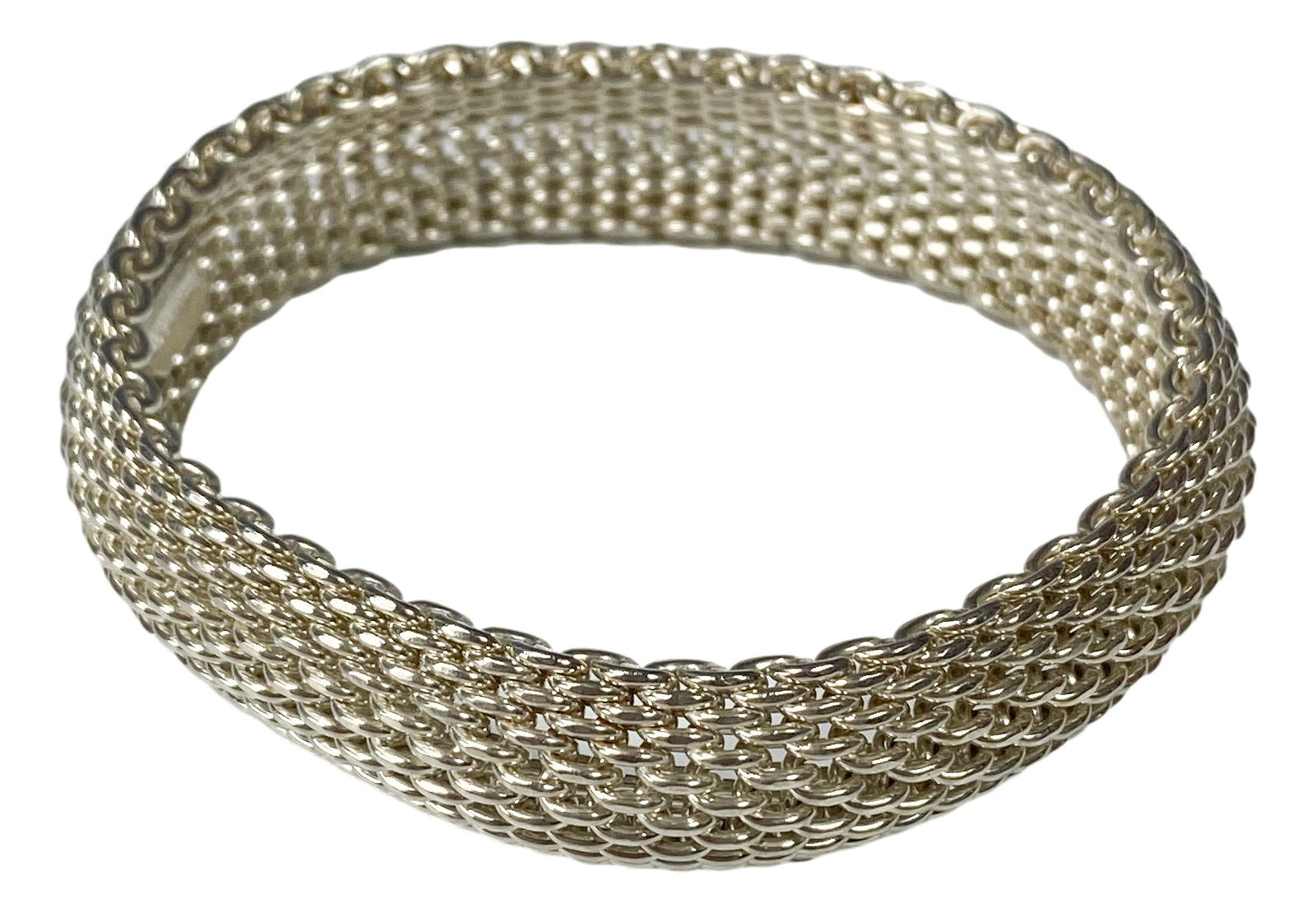 Tiffany & Co. Sterling Silver Mesh Bracelet Bangle (1 of 5)