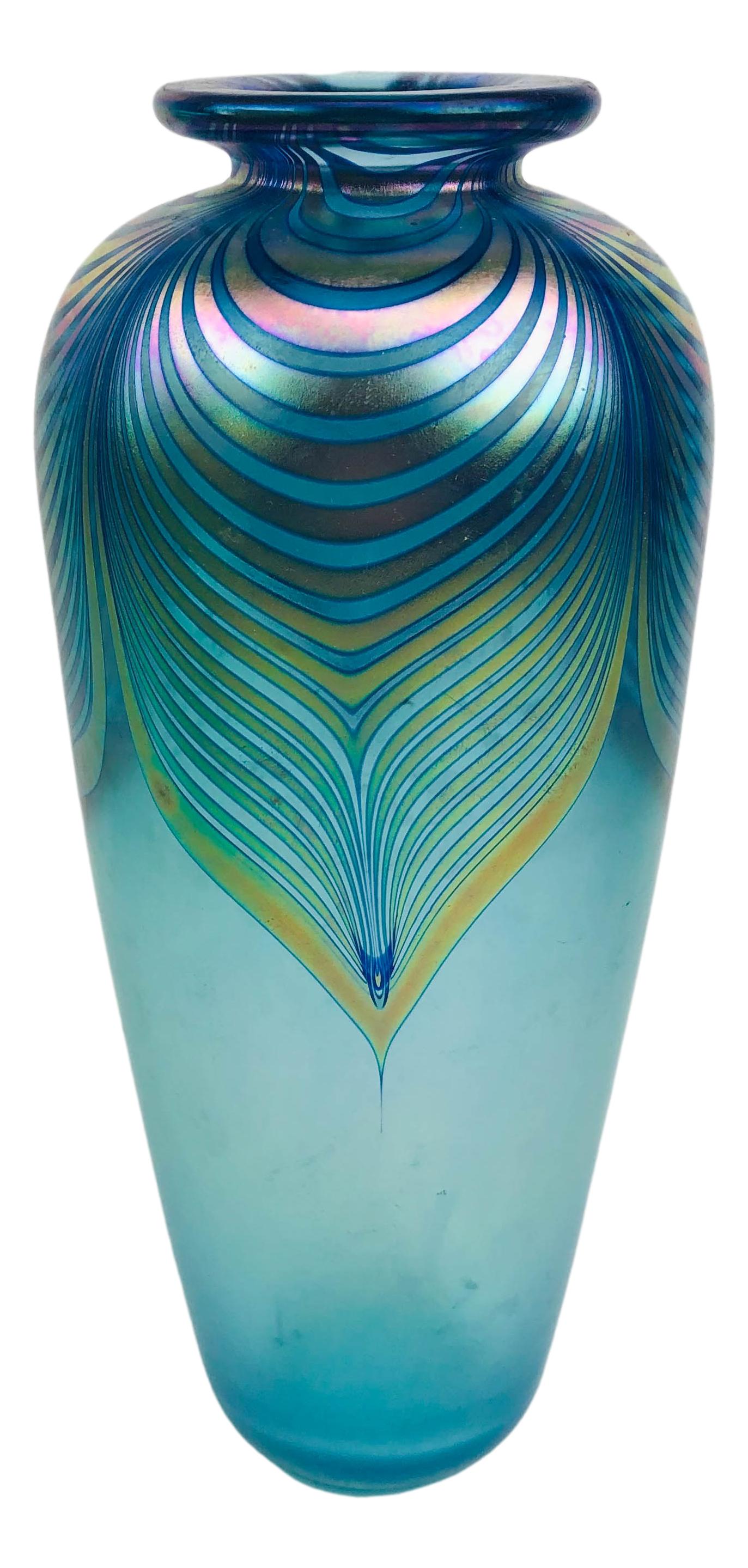 Stuart Abelman b.1949 Modern Studio Art Glass Vase (1 of 7)