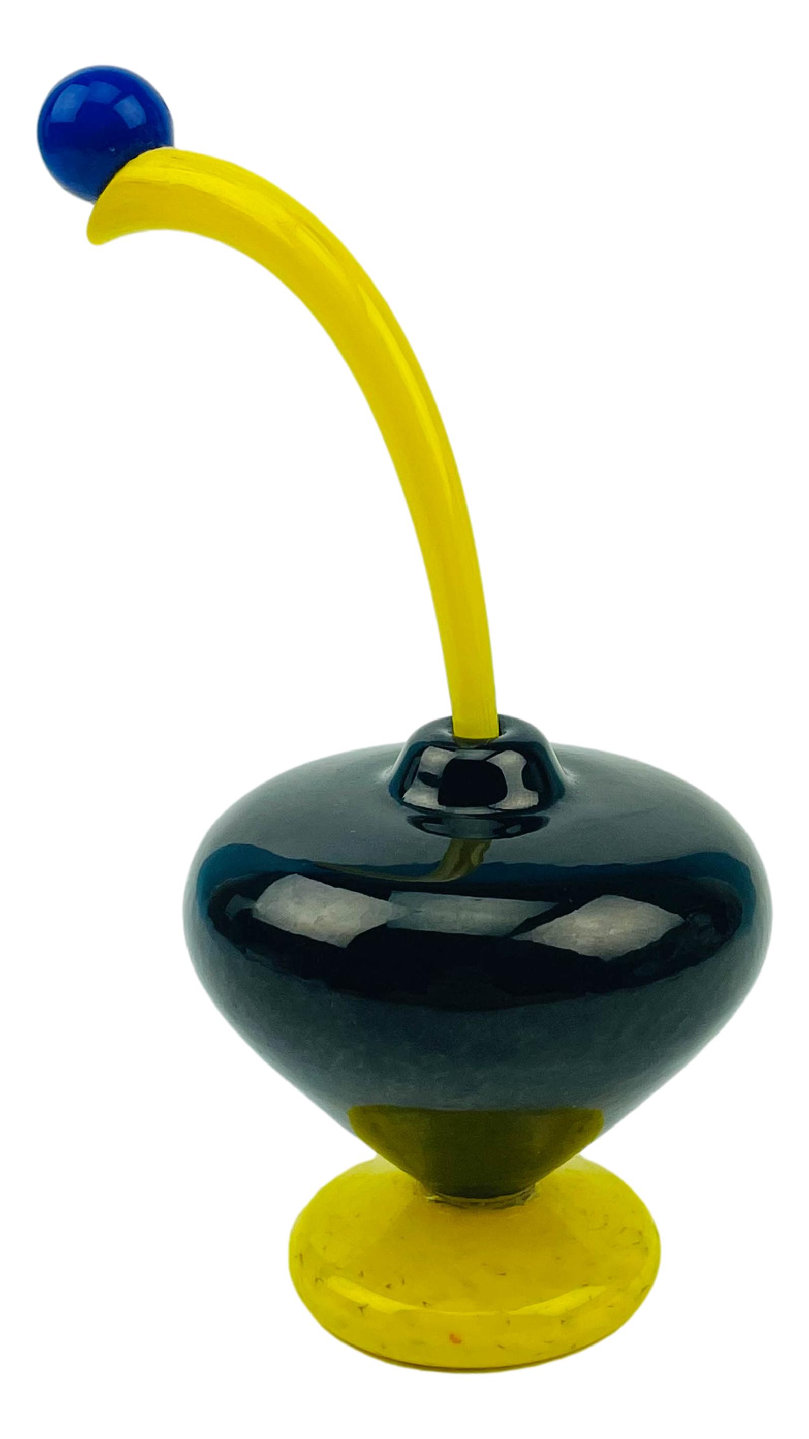 Studio Hand Blown Art Glass Scent Bottle SIGNED (1 of 5)