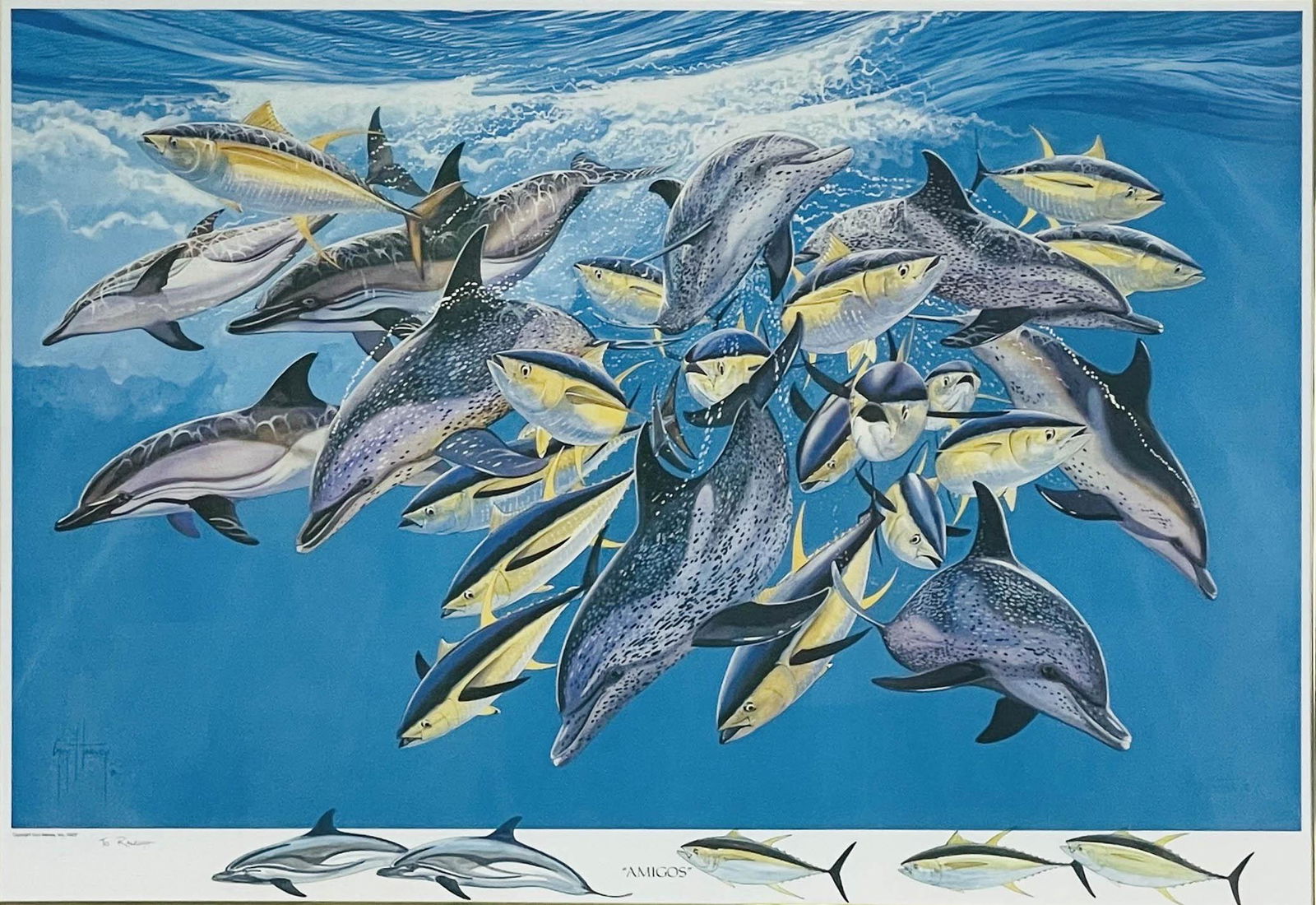 Guy Harvey b1955 Amigos Mixed Media Litho SIGNED (1 of 5)