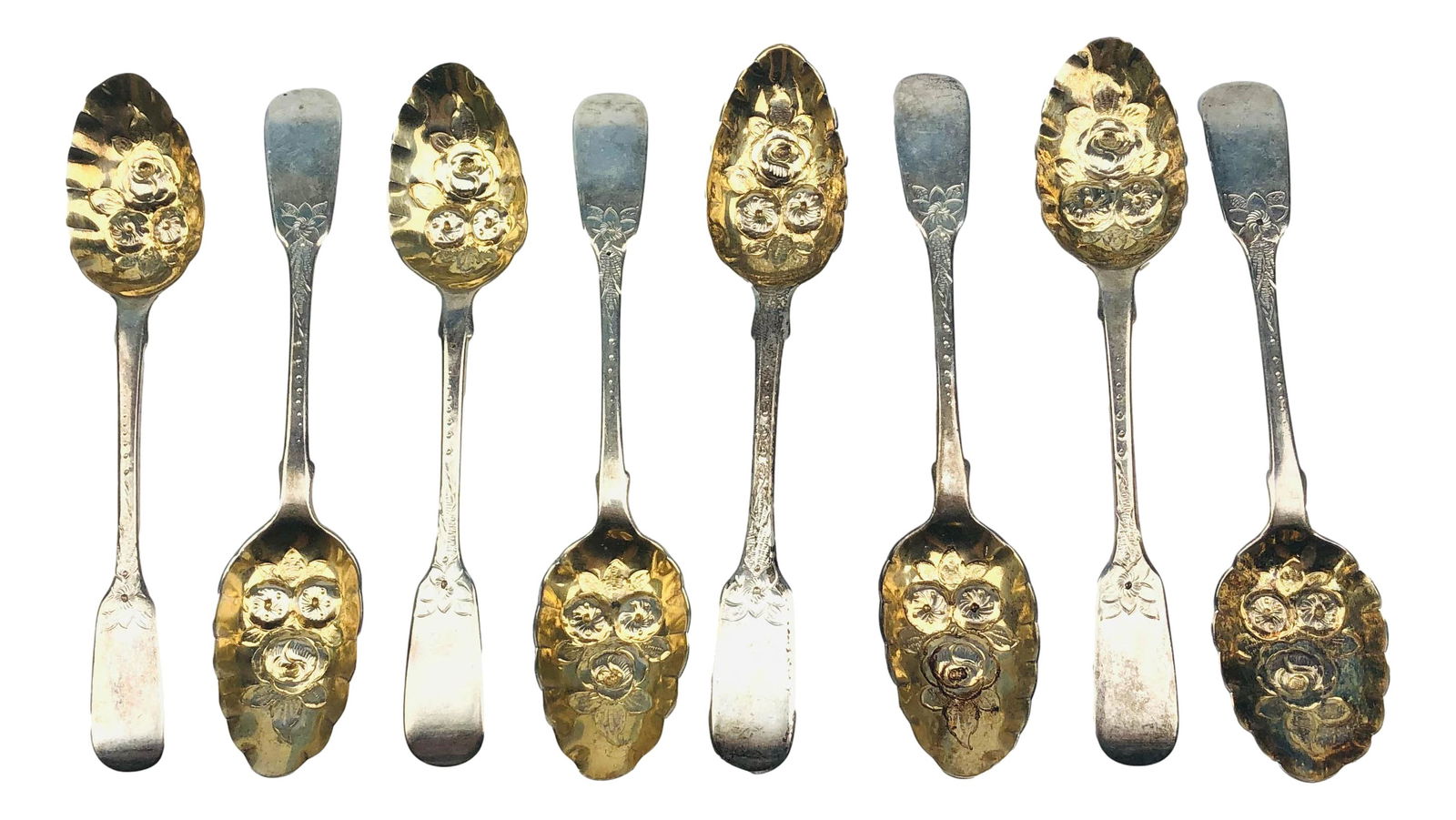 English Antique Sterling Silver Teaspoons 177 grams (1 of 6)