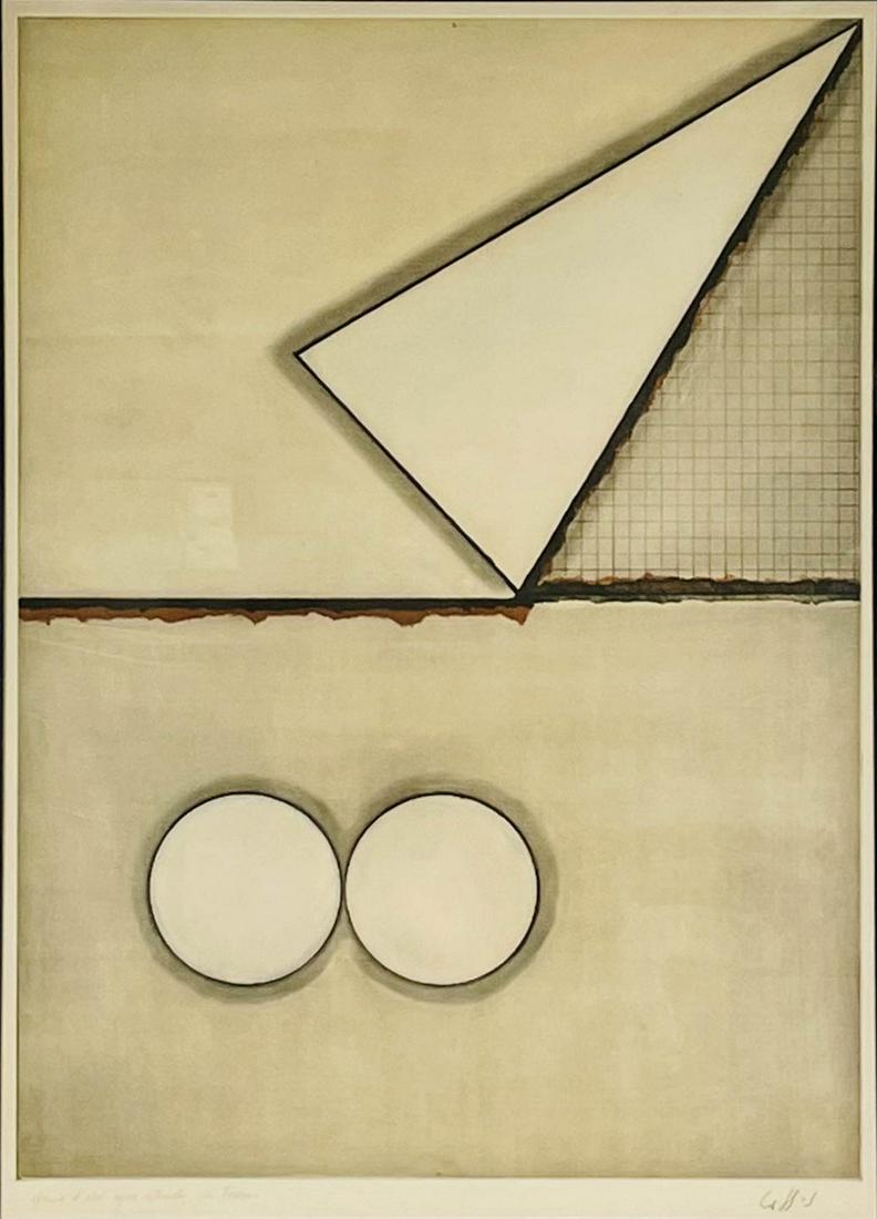 Mystery Artist Abstract Geometric Color Lithograph (1 of 5)