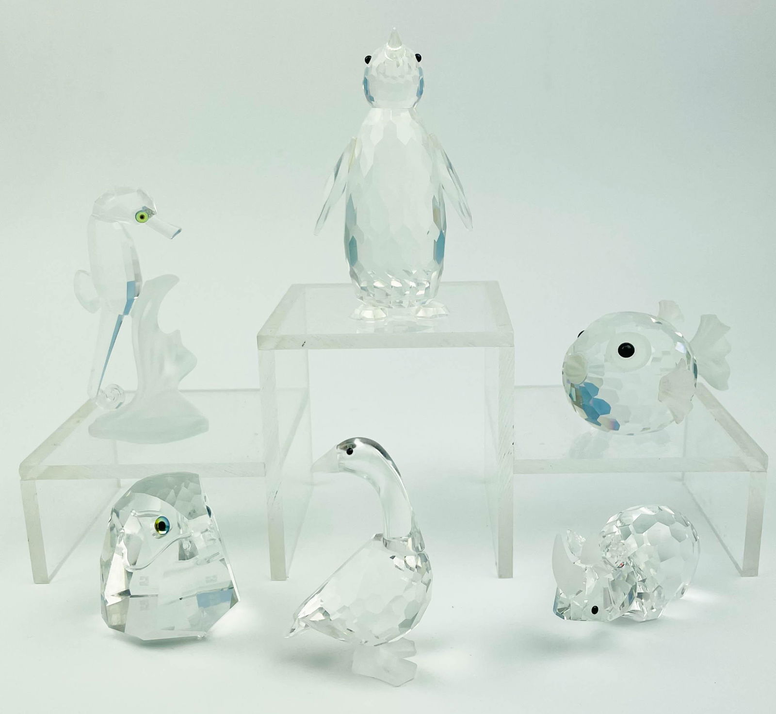 Swarovski Crystal Duck Fish Rhino Penguin 6pc LOT (1 of 9)