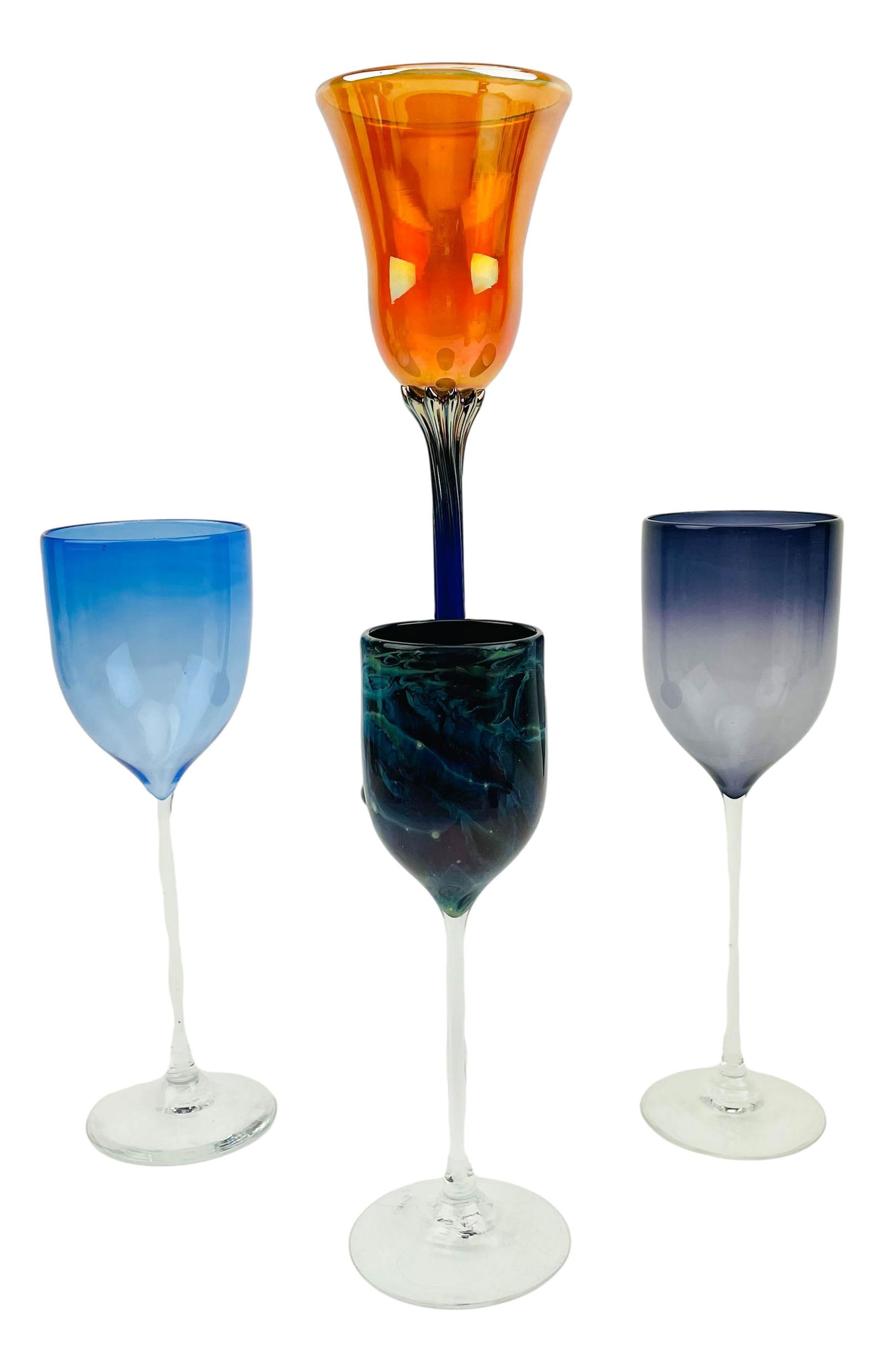 Josh Simpson & Rick Strini Glass Goblet 4pc LOT (1 of 5)