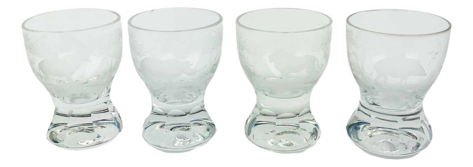 Queen Lace Crystal Set 4 Kenyan Wildlife Cordials (1 of 9)