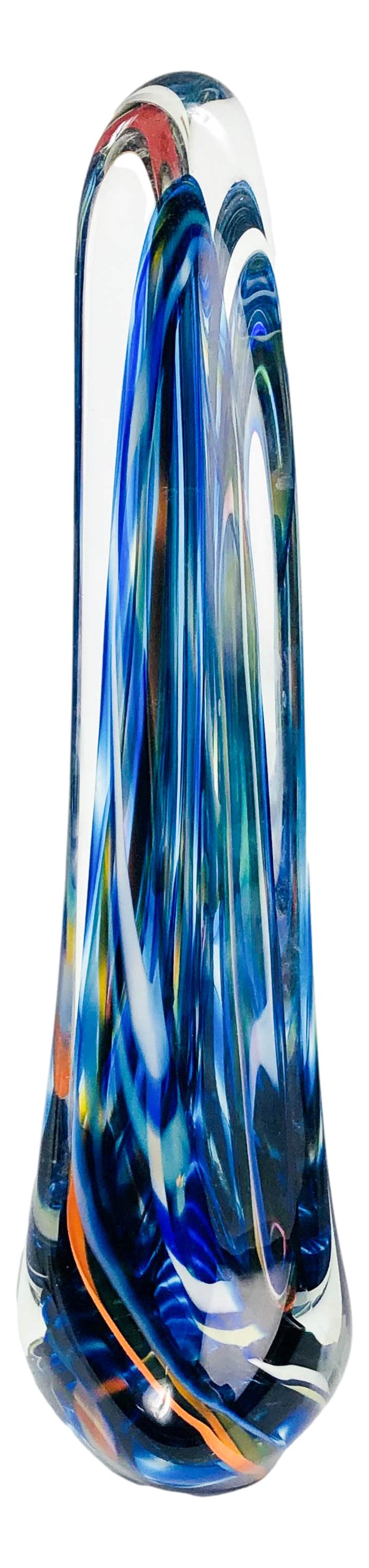 Mark Wagar Cased Glass Free Form Obelisk Sculpture (1 of 4)