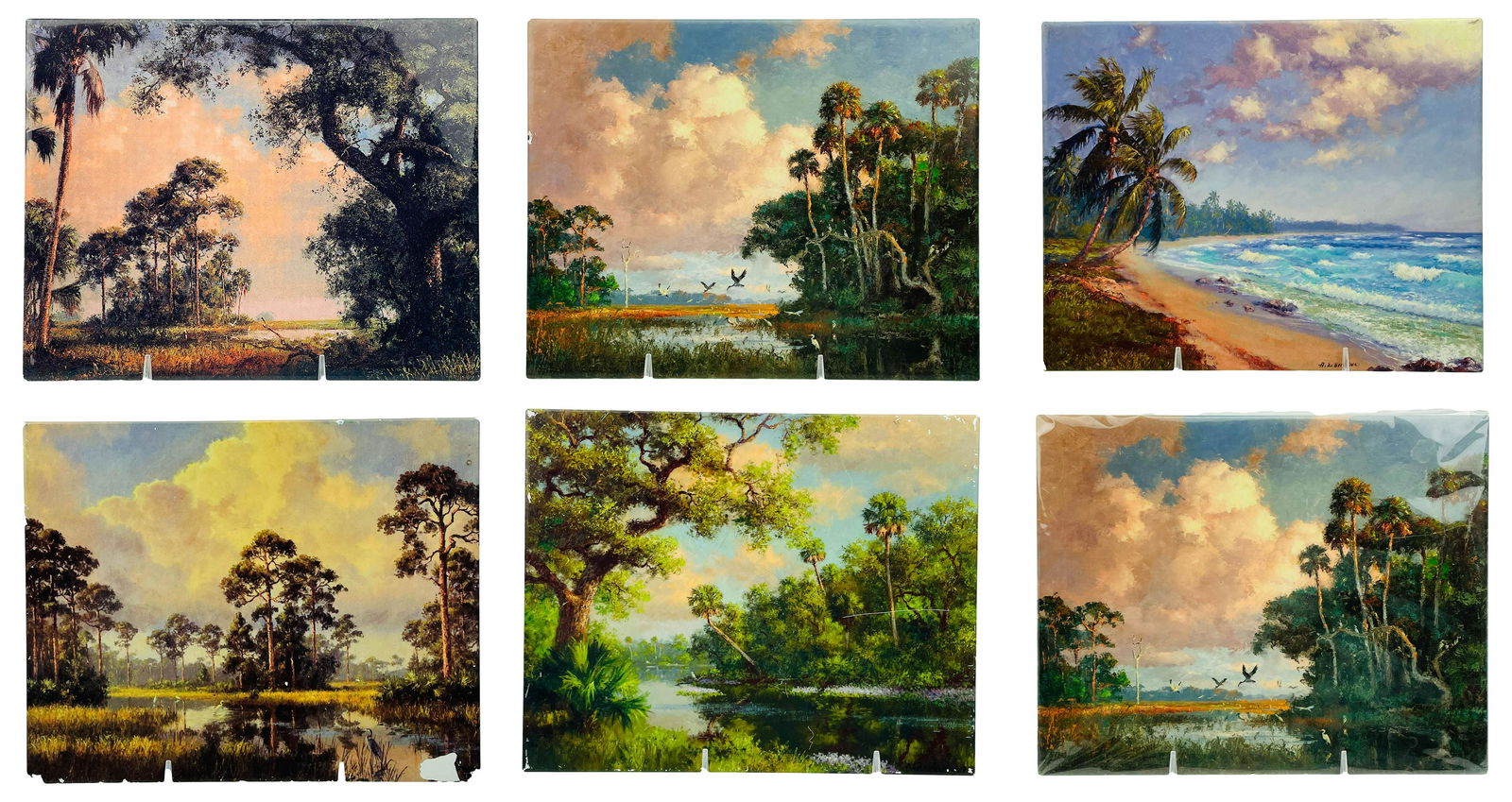 Florida Highwaymen Landscape Print on Tile 6pc LOT (1 of 9)
