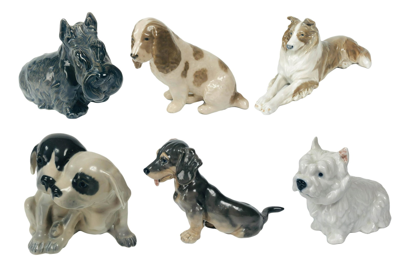 Royal Copenhagen Danish Porcelain Dog Sculptures (1 of 11)