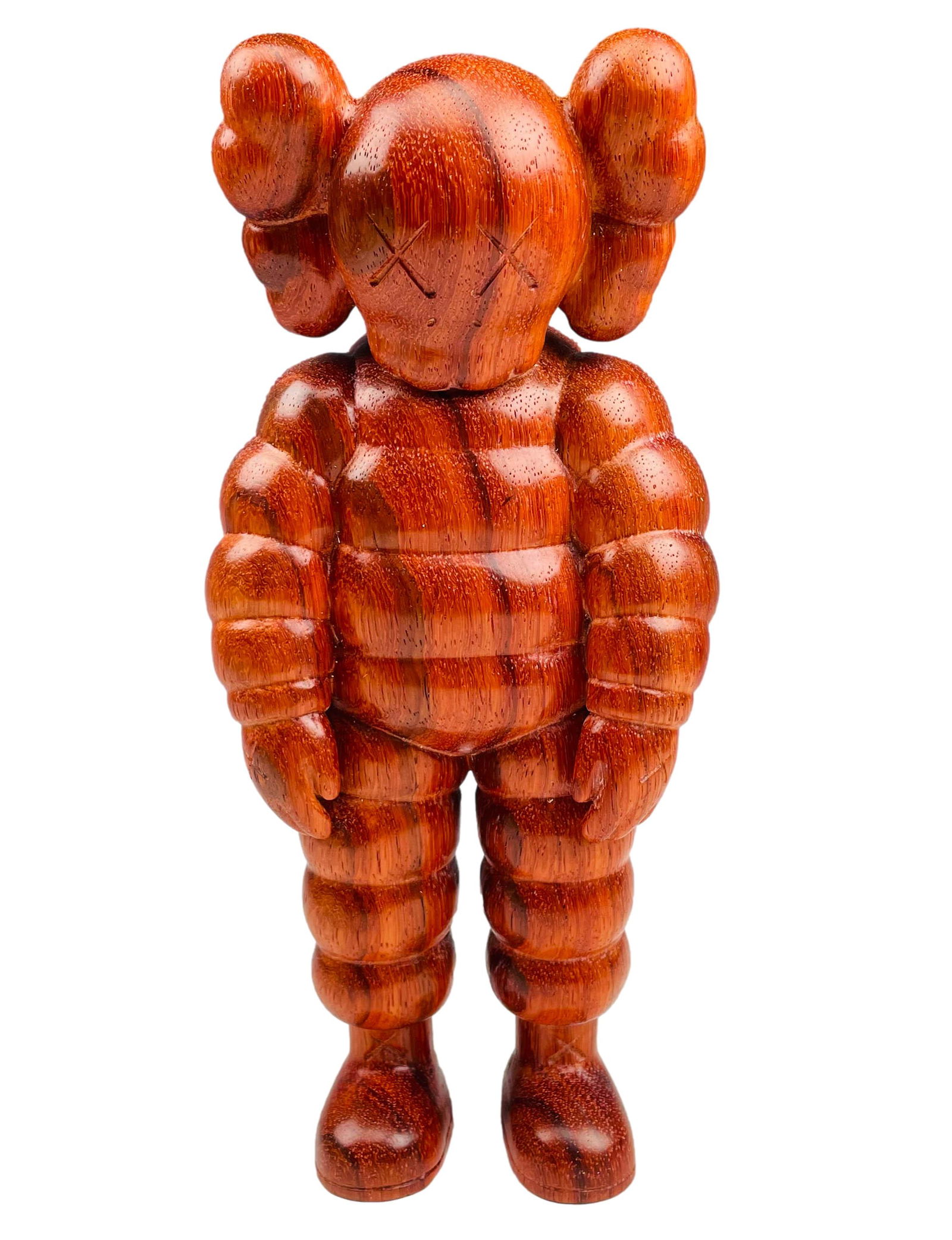 Modernist Carved Safflower Wood Bibendum Sculpture (1 of 4)