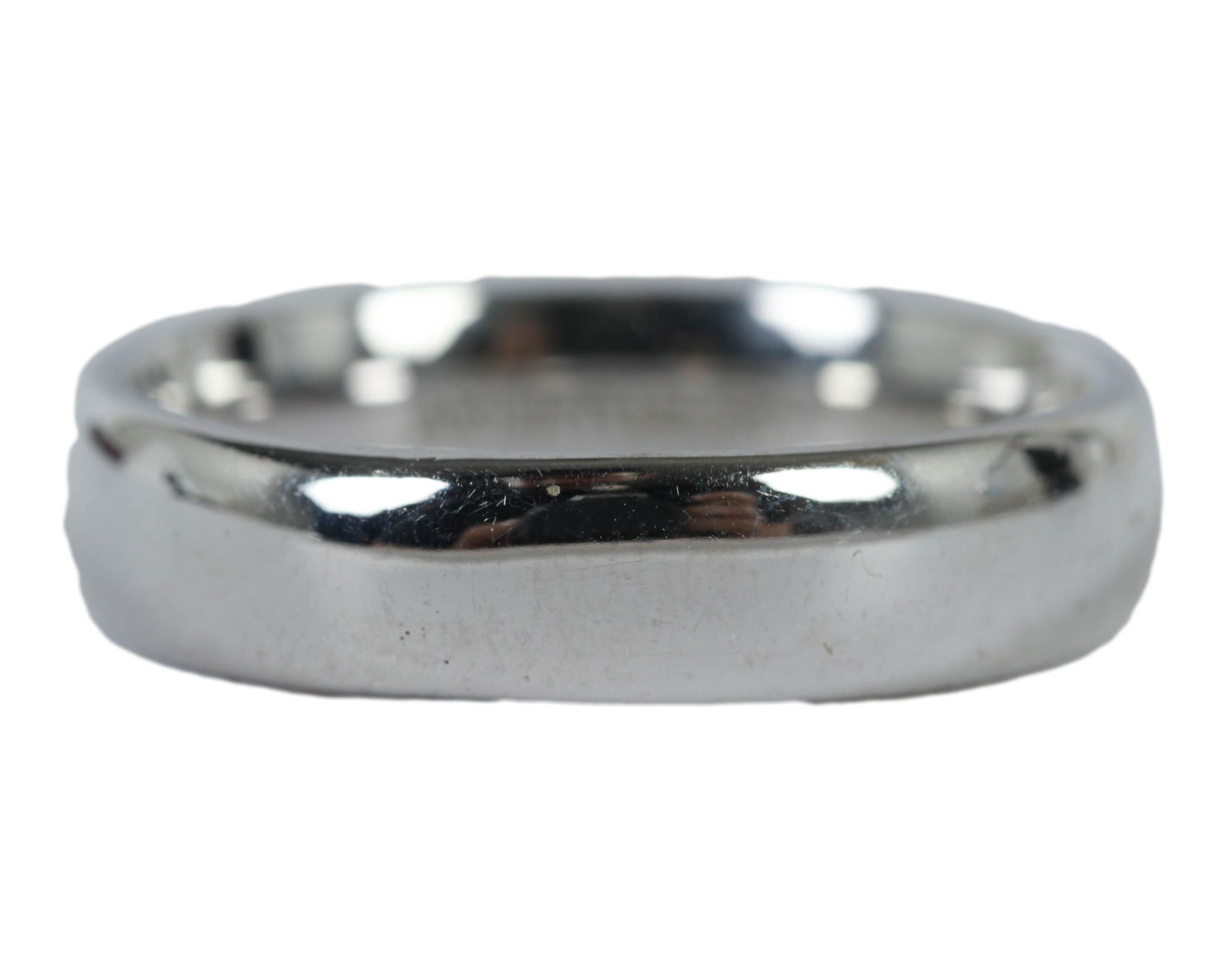 18K White Gold Men's Wedding Band Ring Size 9 (1 of 4)