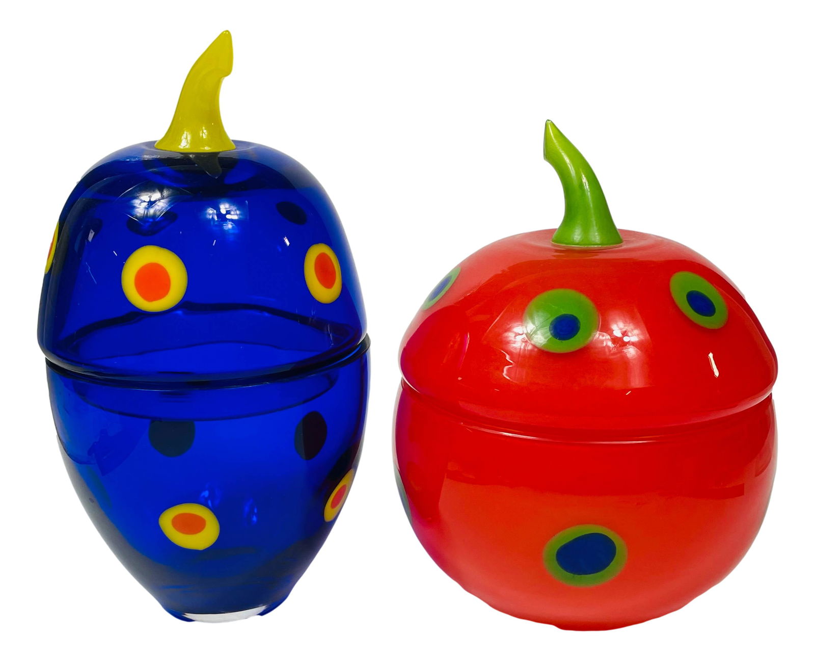 Barovier Toso Italian Art Glass Lidded Box 2pc LOT (1 of 5)