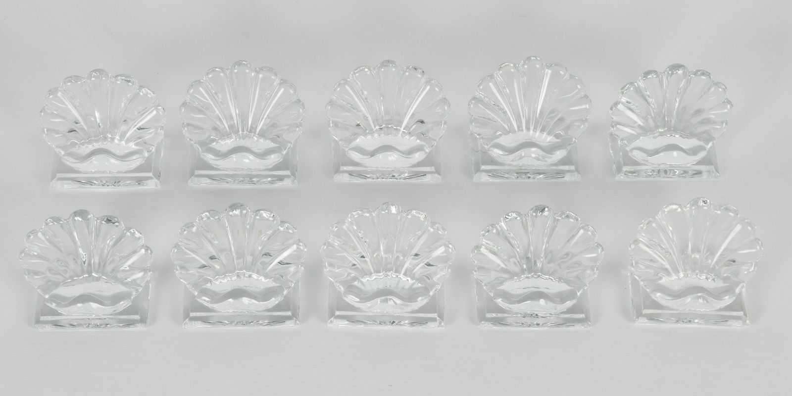 Baccarat Crystal Bambous Name Card Holder 10pc LOT (1 of 4)
