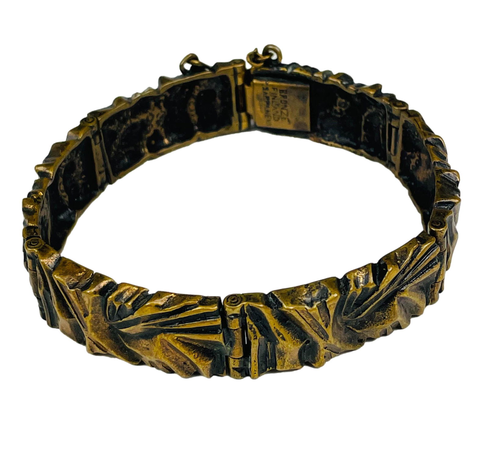 Pentti Sarpaneva Finland Bronze Brutalist Bracelet (1 of 2)