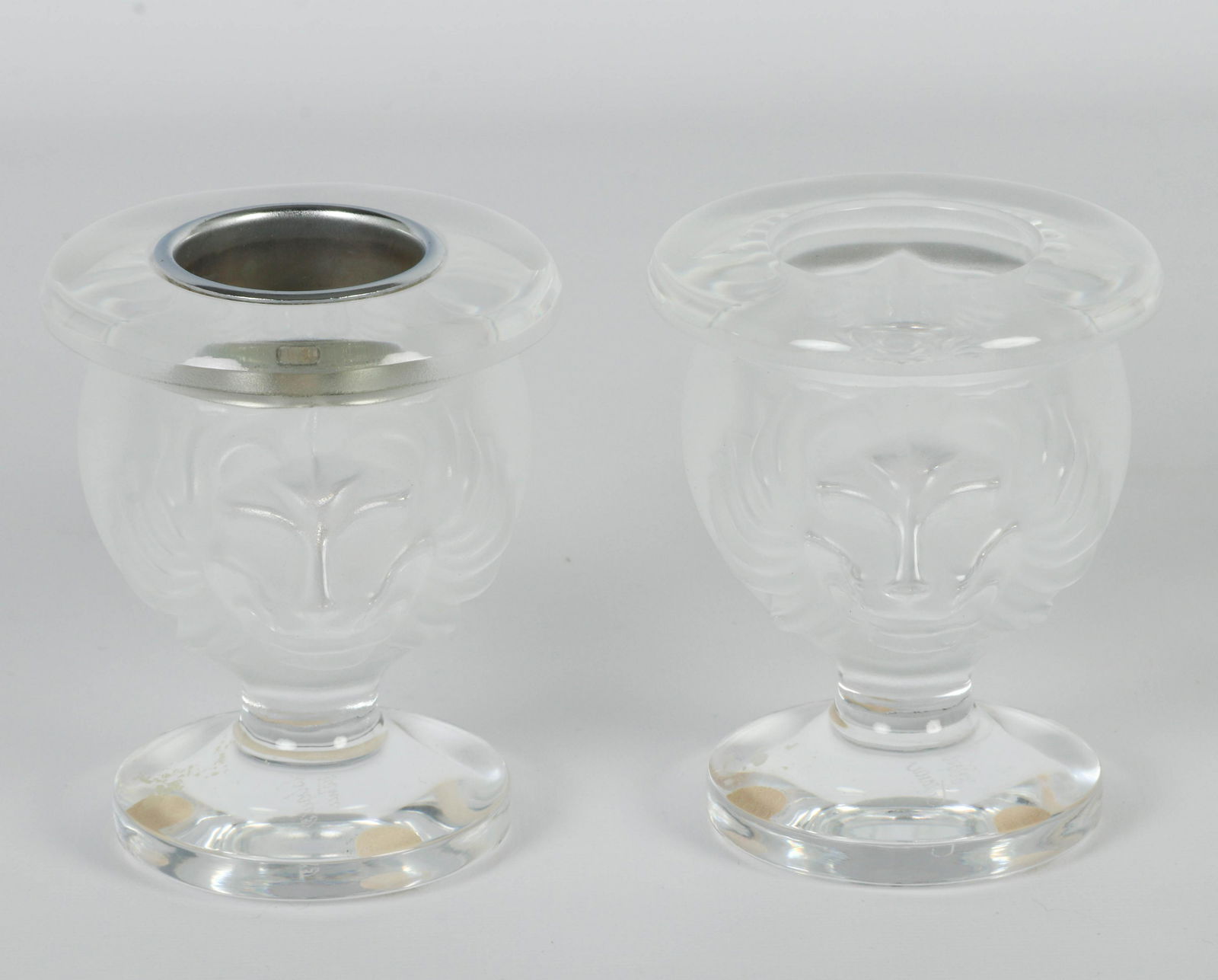 Lalique Frosted Crystal Tete De Lion Lighter LOT (1 of 5)