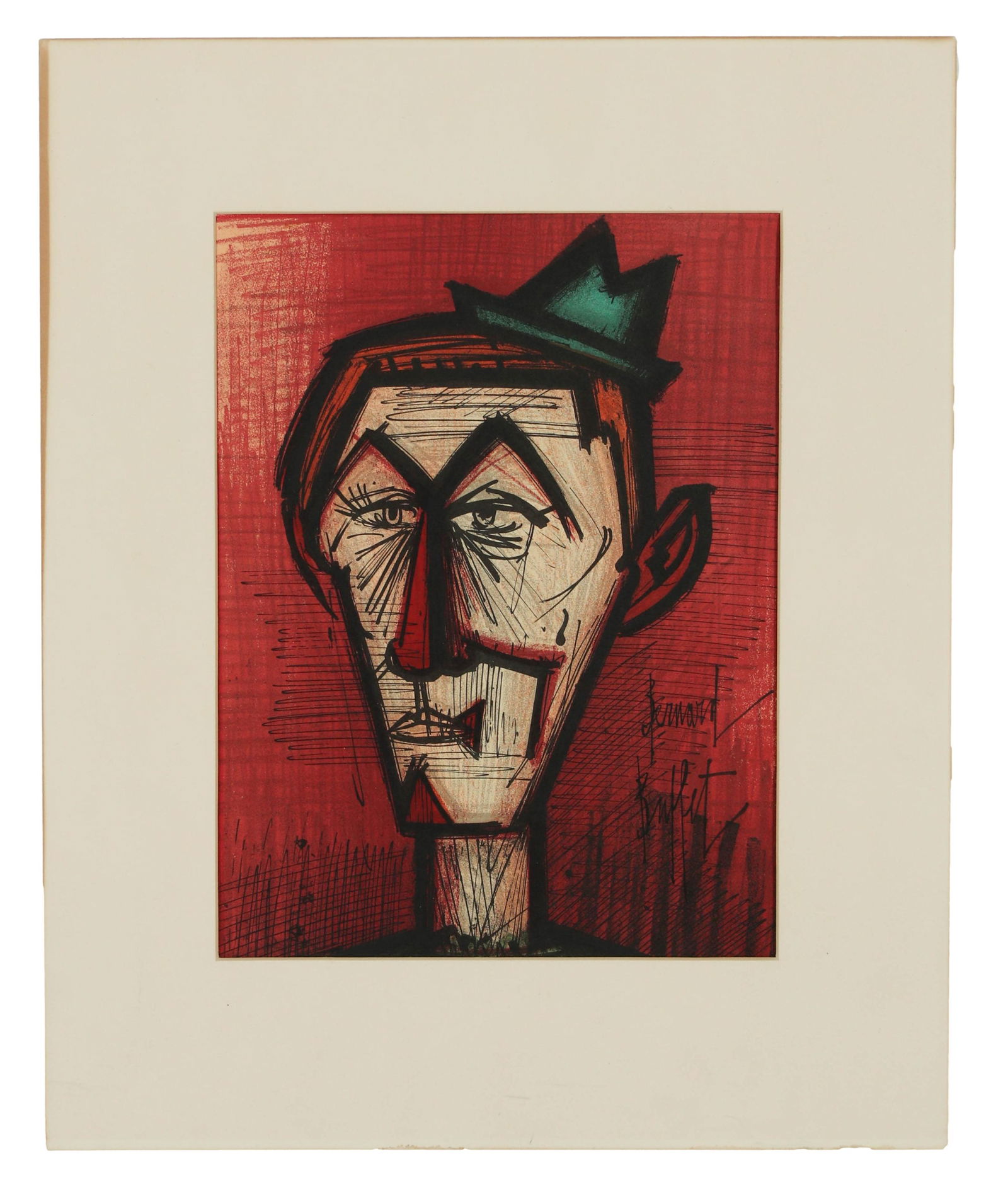 Clown Portrait Lithograph after Bernard Buffet (1 of 6)