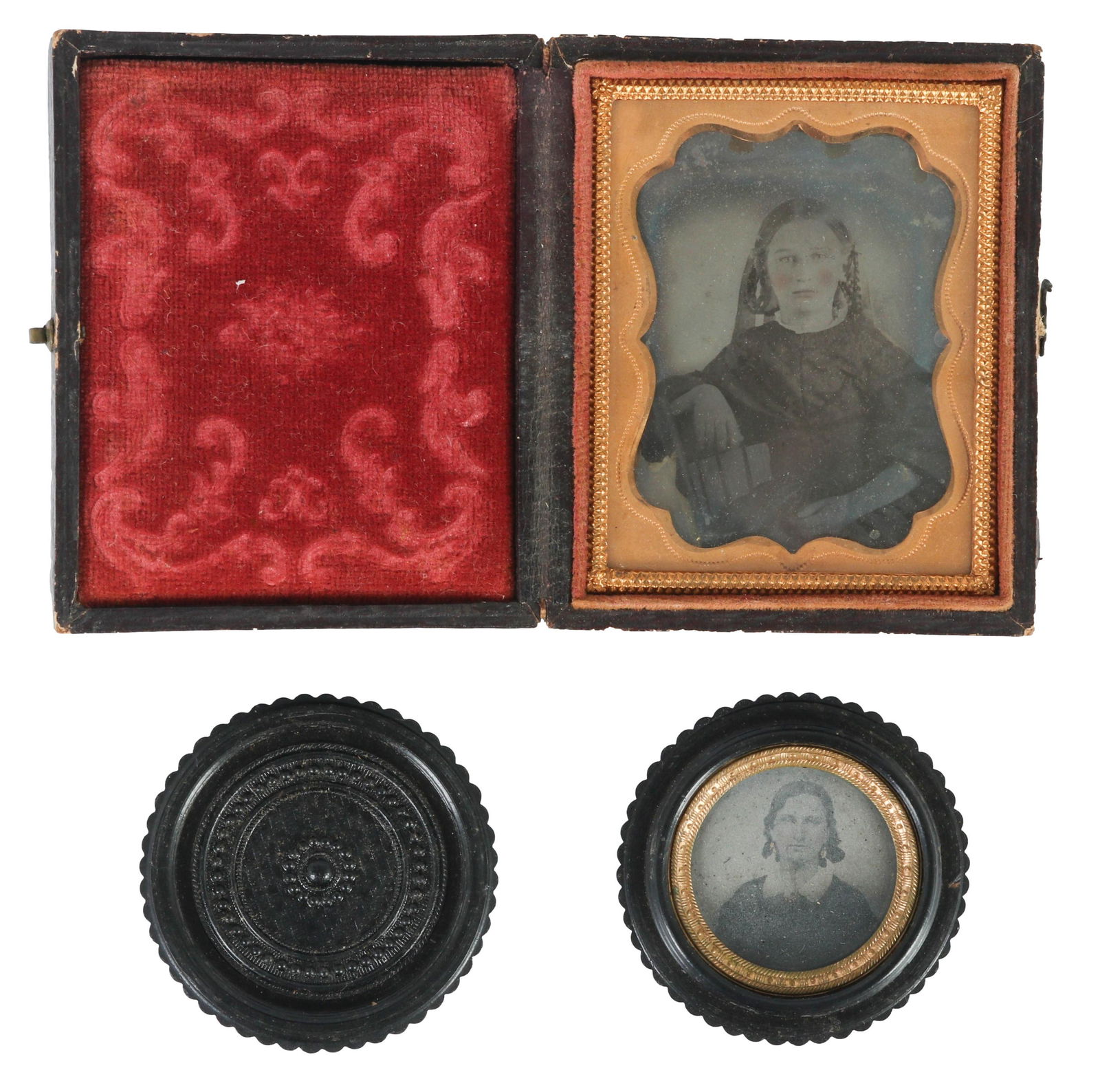 Antique Civil War Era Daguerreotype 2pc Photo LOT (1 of 5)