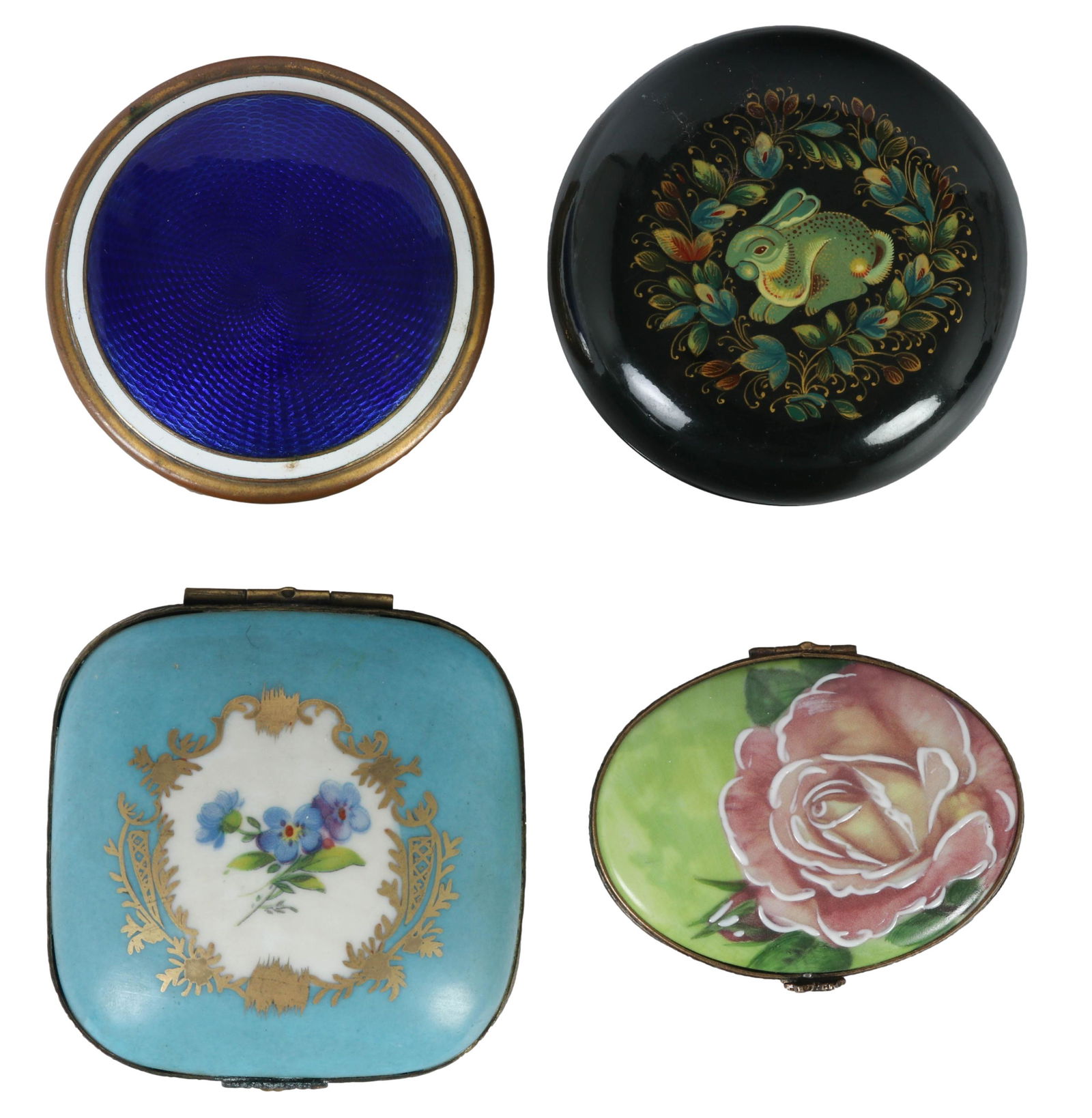 Limoges Meissen Russian Lacquer Brass Box 4pc Lot (1 of 3)