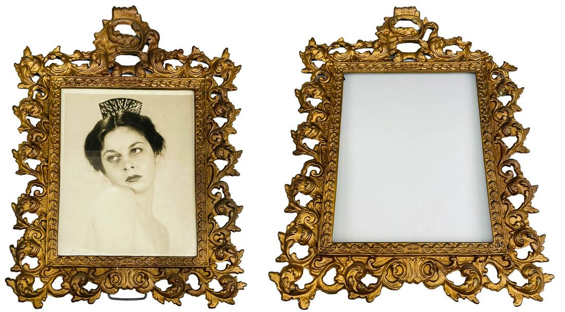 Victorian Gilt Spelter Photo Photograph Frame x 2 (1 of 8)