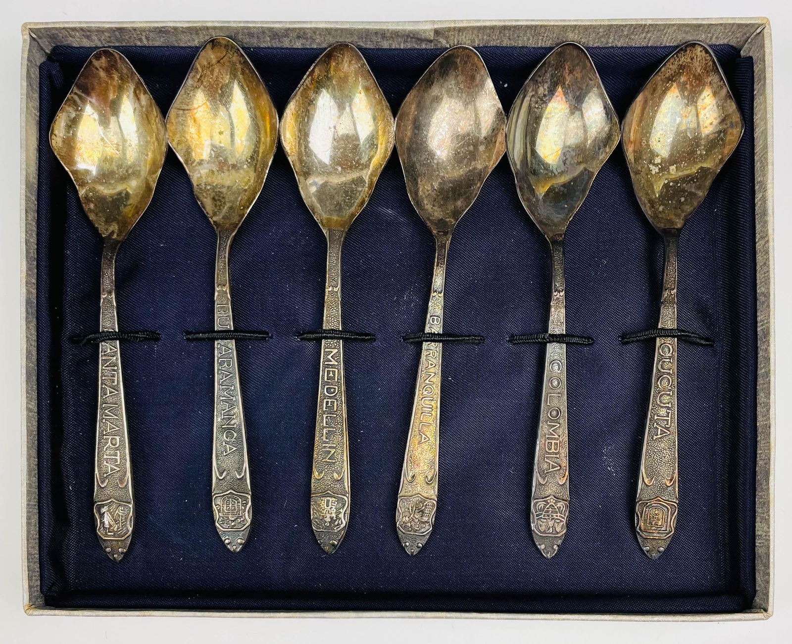 Boxed Set 900 Silver Barranquilla Teaspoon Spoons (1 of 4)
