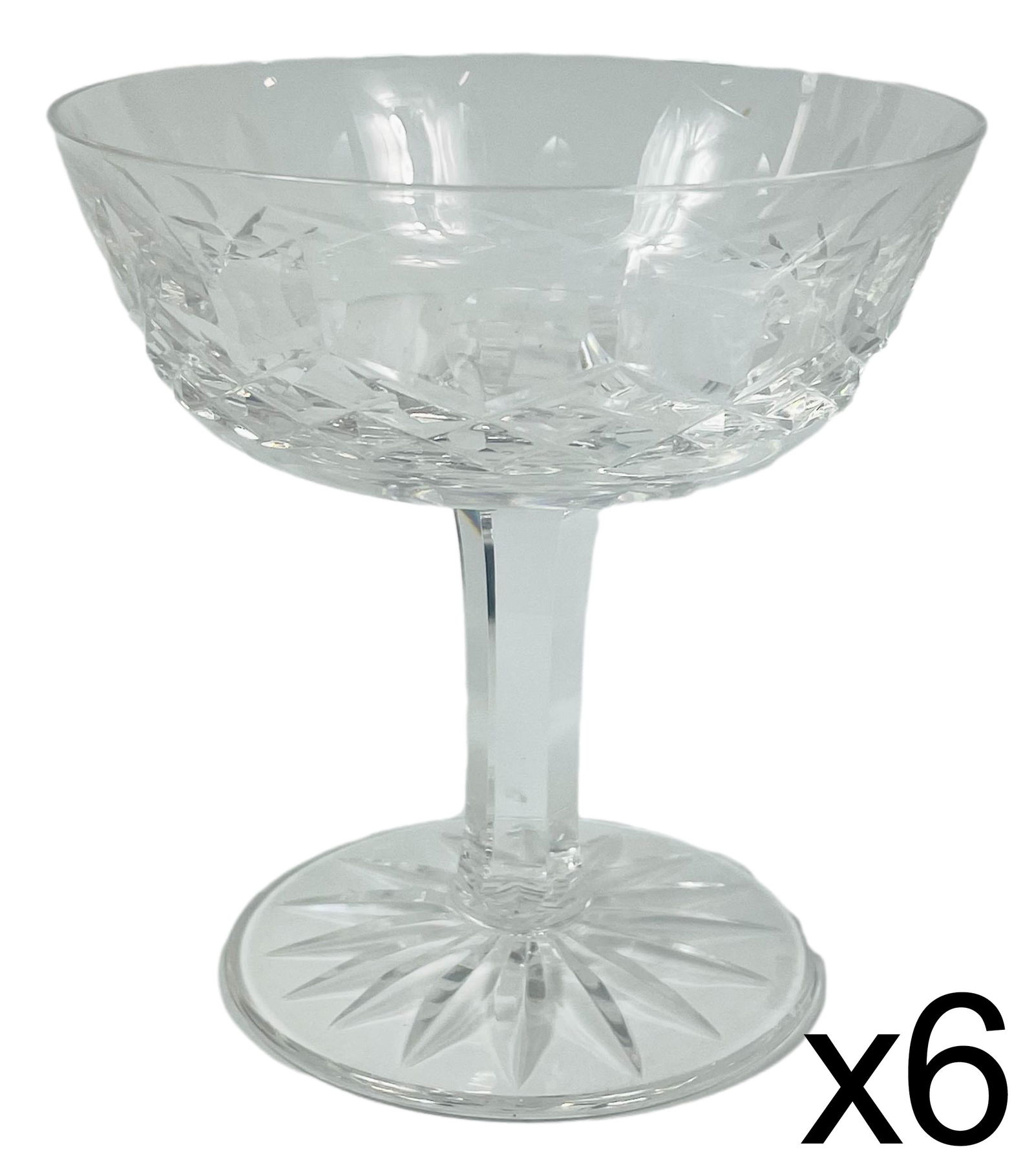 Waterford Crystal Lismore Champagne Sherbet 6pc (1 of 4)