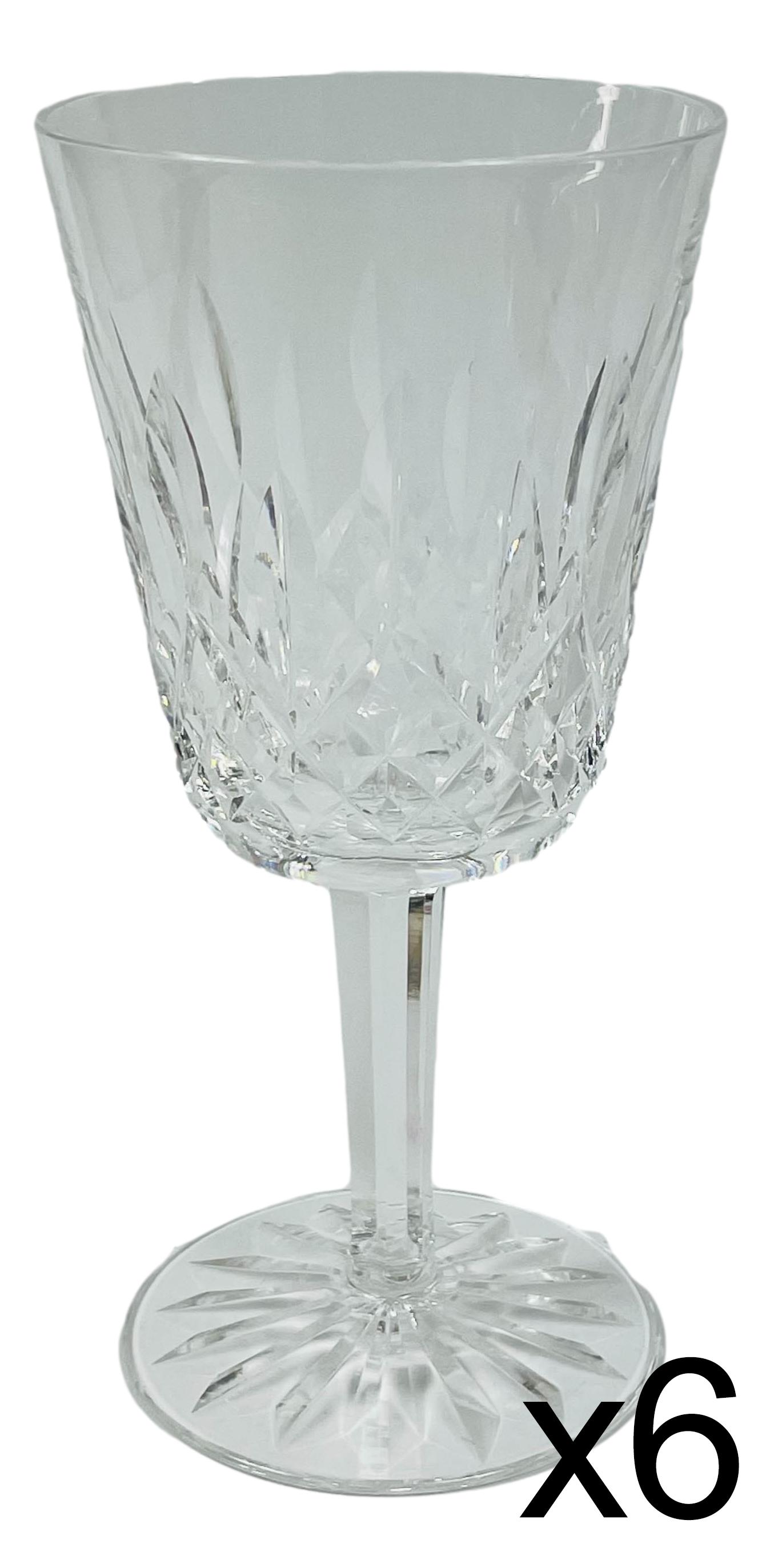 Waterford Crystal Lismore Glass Water Goblet 6pc (1 of 4)