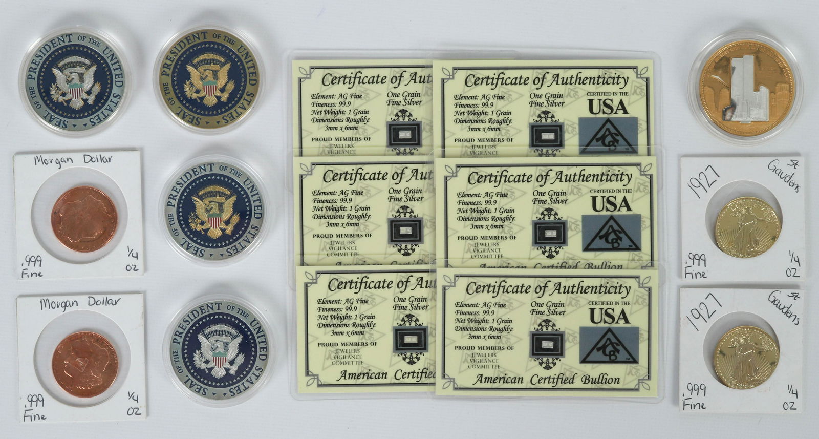 US Mint Coins Trump, Morgan COA 9pc ESTATE LOT (1 of 11)