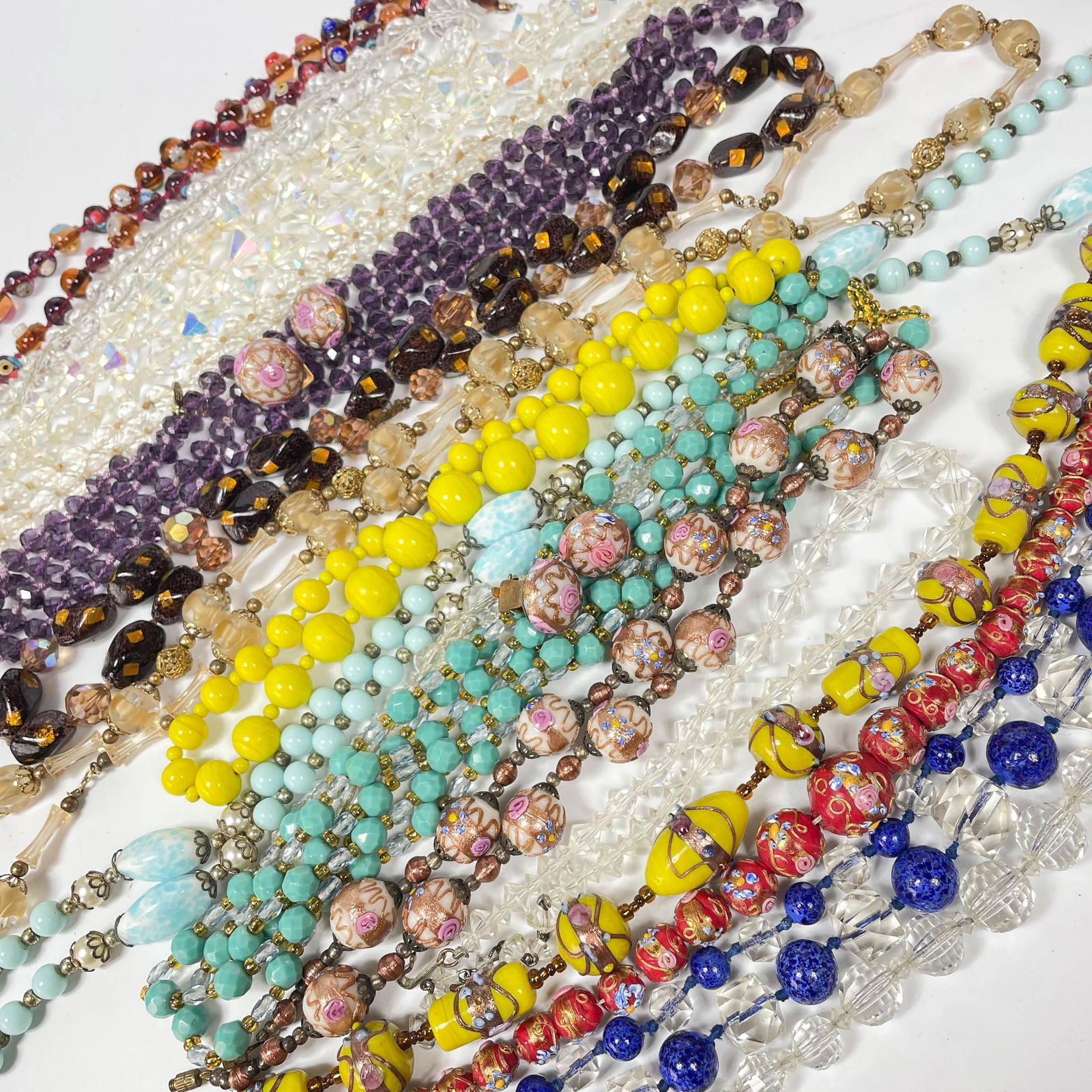 Murano Glass Wedding Cake 17pc Necklace & Earrings (1 of 5)