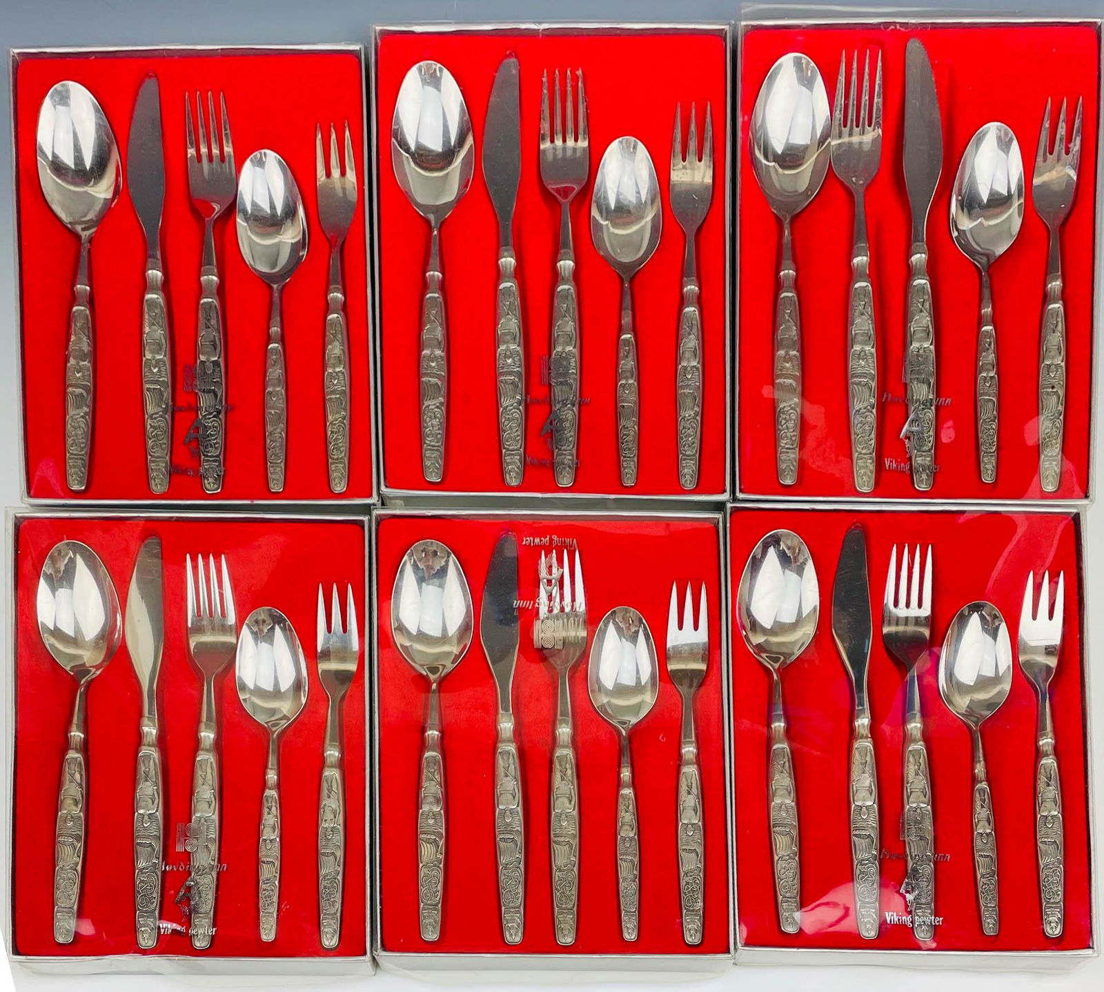 Norwegian Konge-Tinn 35pc Viking Pewter Flatware (1 of 6)