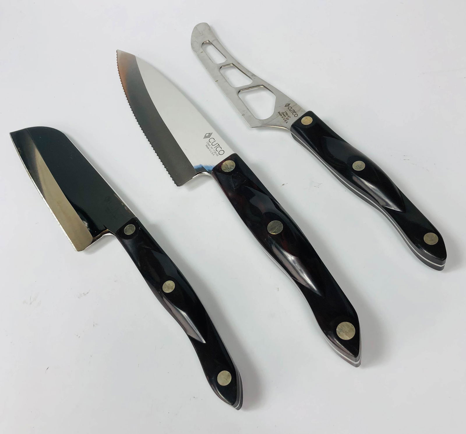 Cutco Petite Santoku Gourmet Cheese Knife 3pc LOT (1 of 7)
