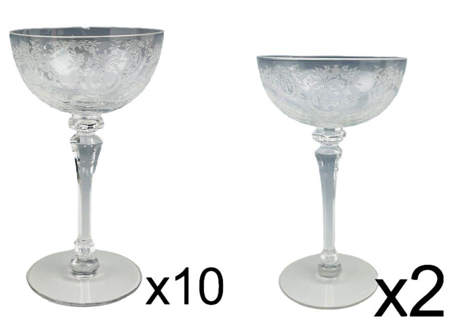 12 Tiffin Franciscan Crystal Champagne Glasses (1 of 4)