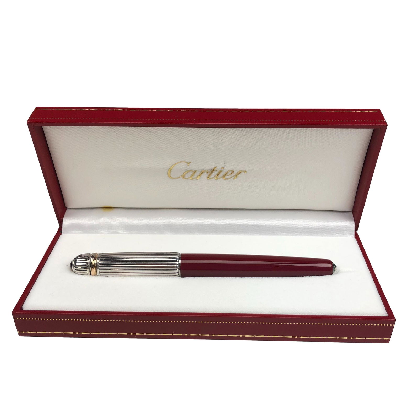 Cartier Sterling Silver Pasha Rollerball Pen w Box (1 of 5)