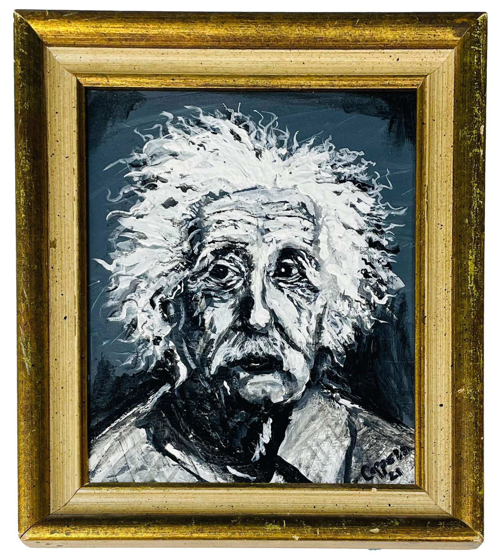 Kristin Cappiello b.1976 Albert Einstein Painting (1 of 4)