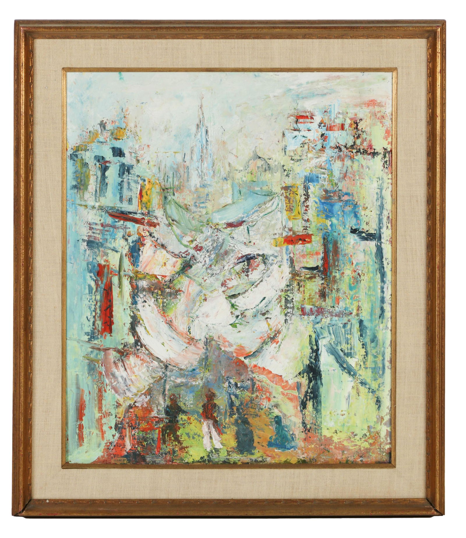 Mystery Artist Abstract Impressionist Oil Painting (1 of 5)