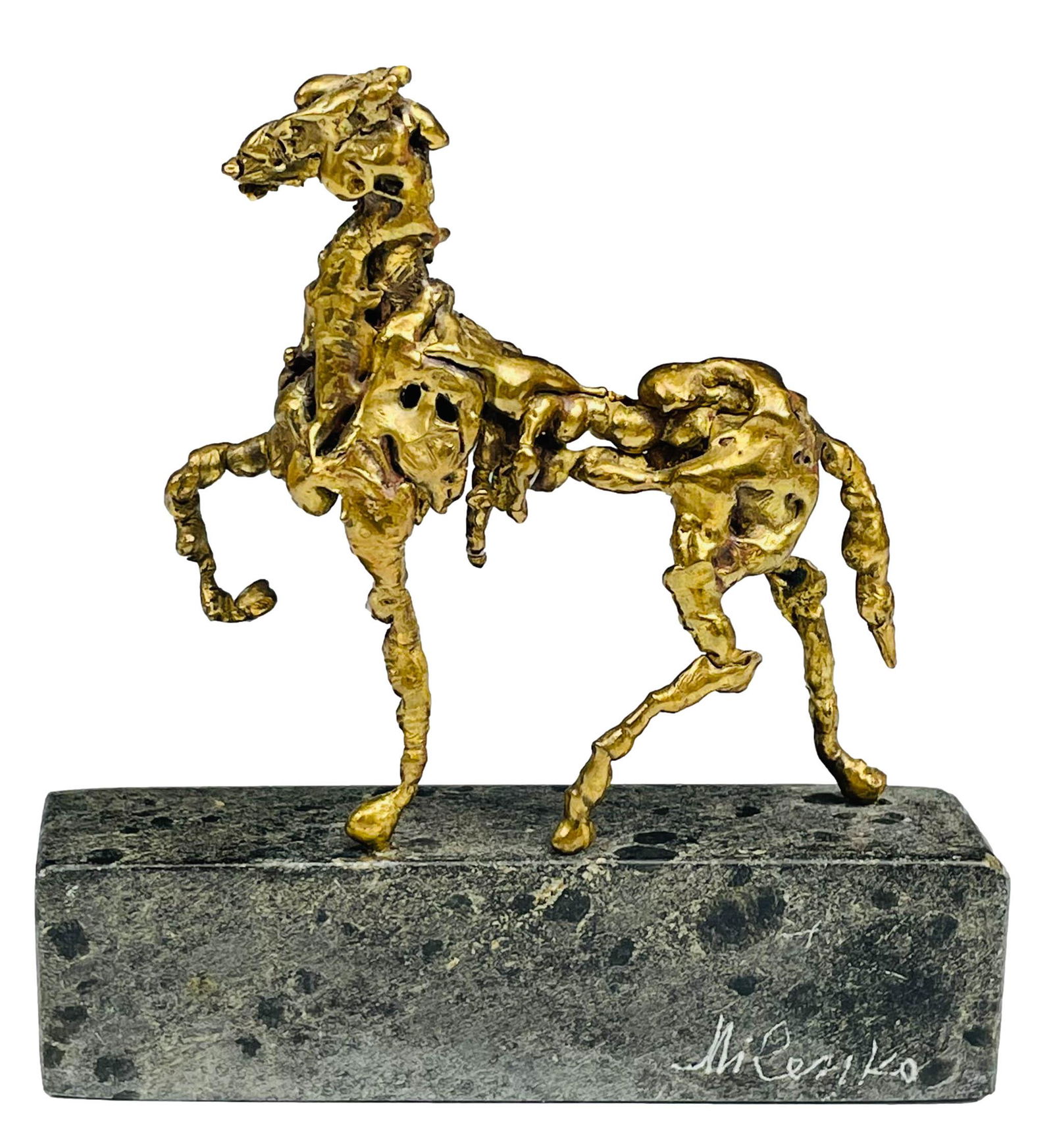 Brutalist Equestrian Horse Figure Sculpture SIGNED (1 of 3)