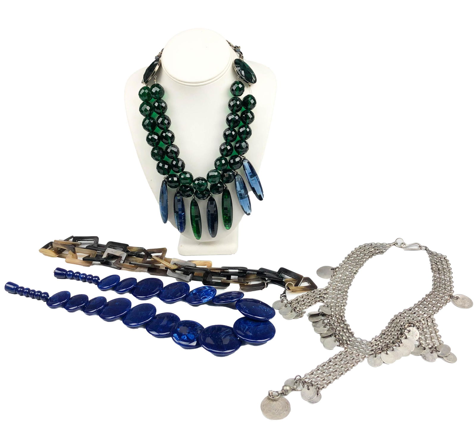 Runway Statement Costume Jewelry 4pc Necklace LOT (1 of 7)