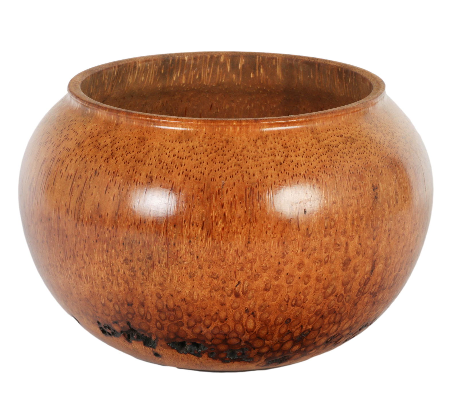 Mystery Artist Lathe Turned Palm Wood Serving Bowl (1 of 5)