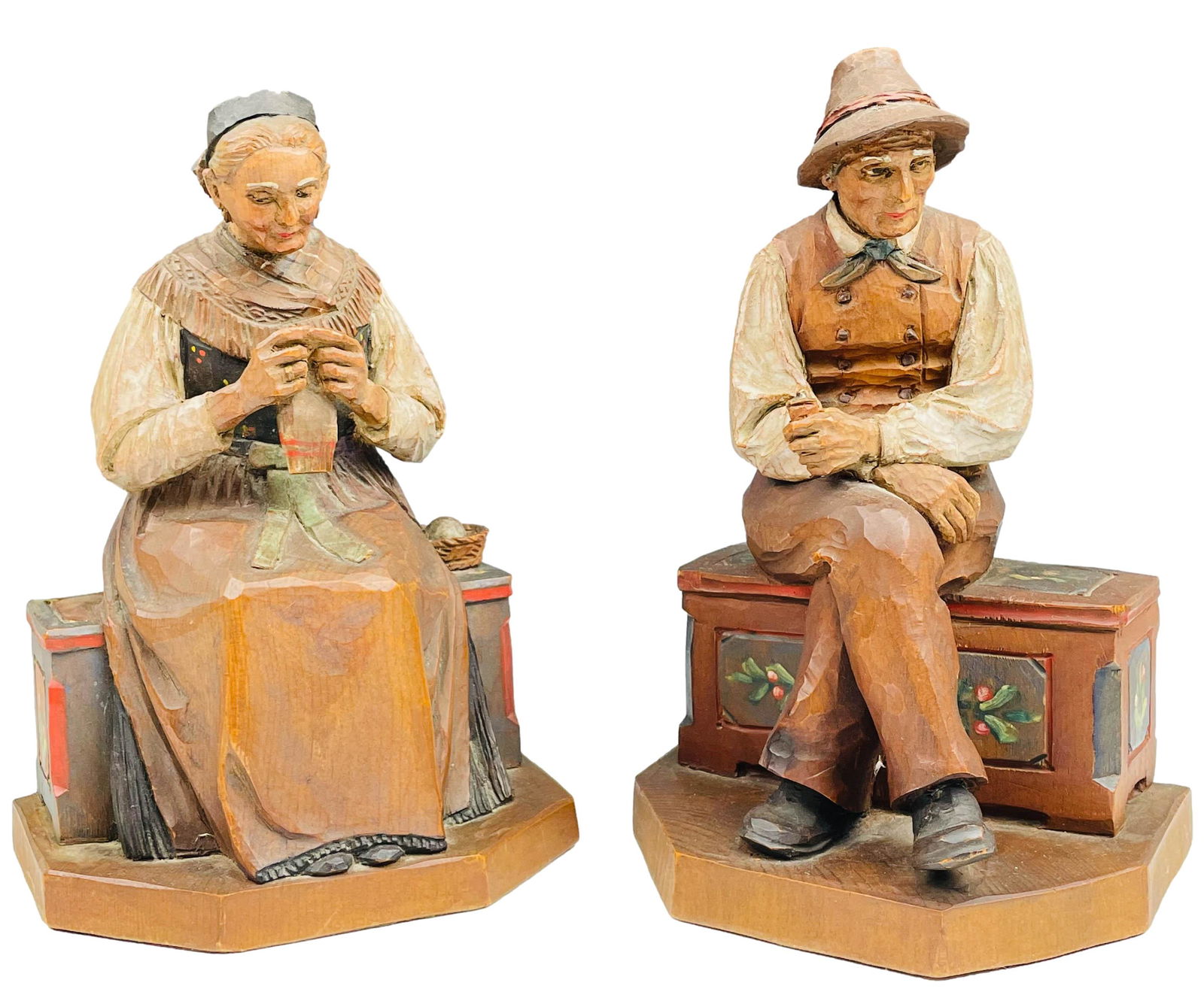 Kath Kasslatter 1889-1979 Anri Wood Bookend PAIR (1 of 4)