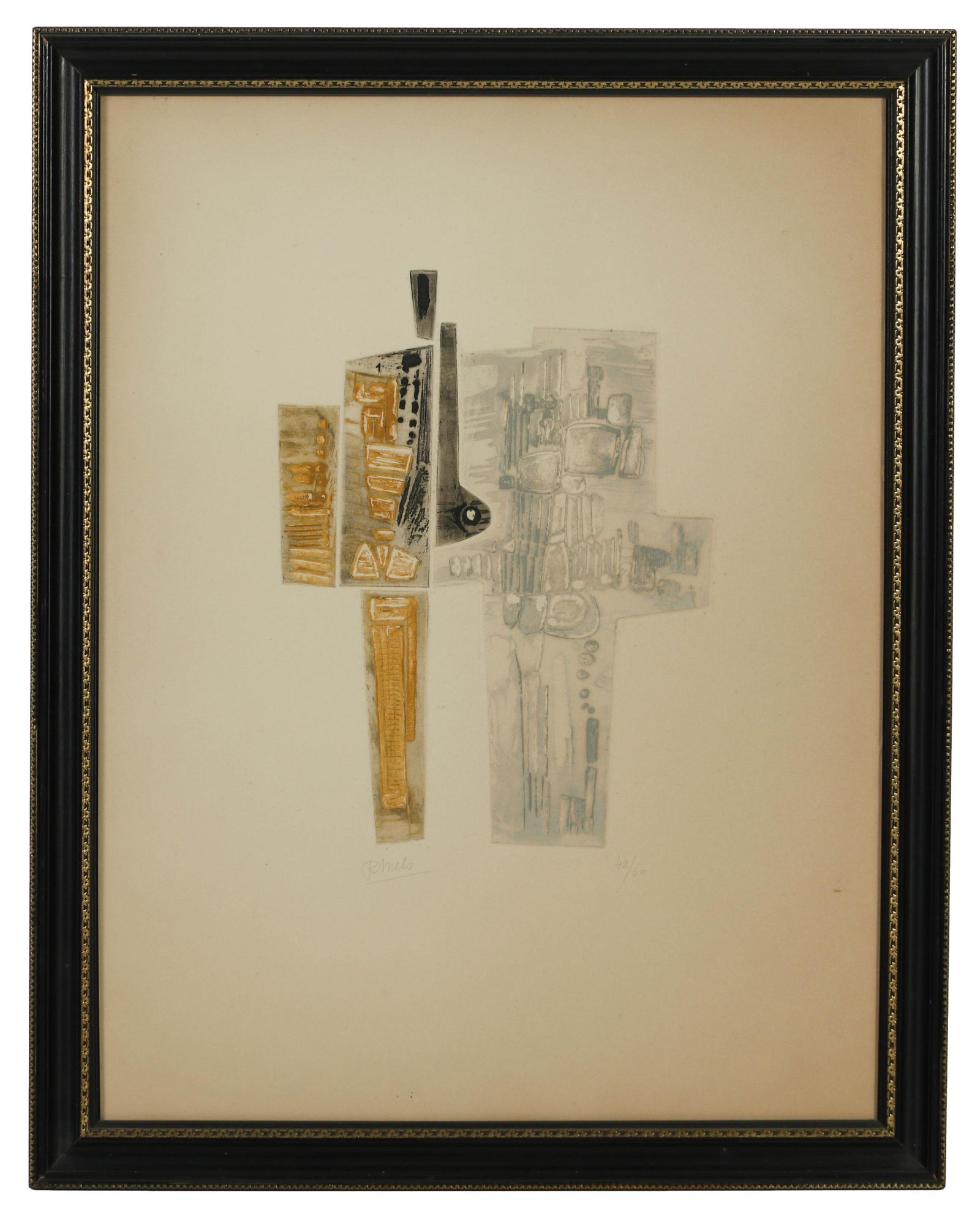 Rene Mels 1909-1977 Modernist Color Etching LE (1 of 6)