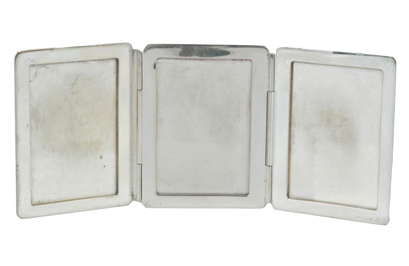Japanese Sterling 925 Tri Fold Photo Picture Frame (1 of 3)