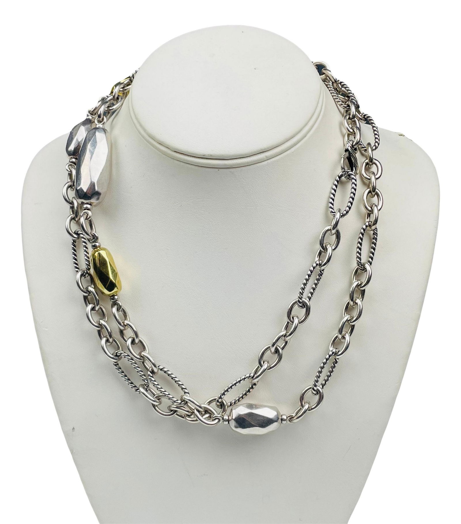 David Yurman 18k Gold 925 Sterling Necklace 129g (1 of 4)