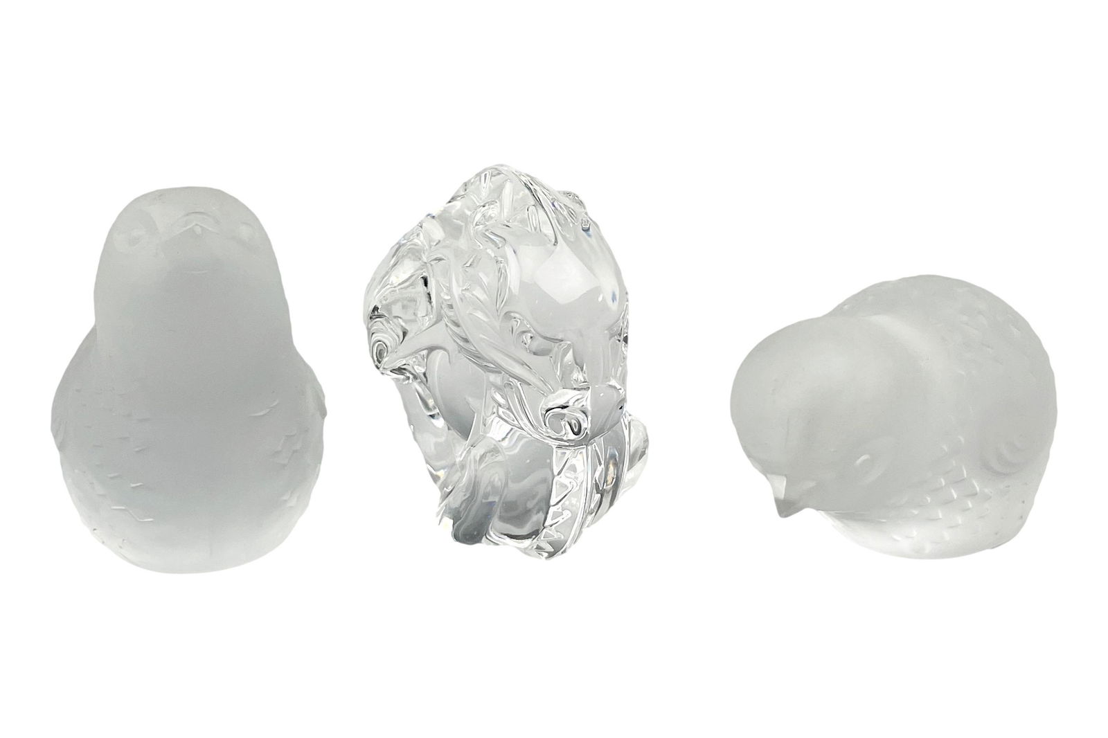 Baccarat Crystal Bird & Steuben Dragon Handcoolers (1 of 12)