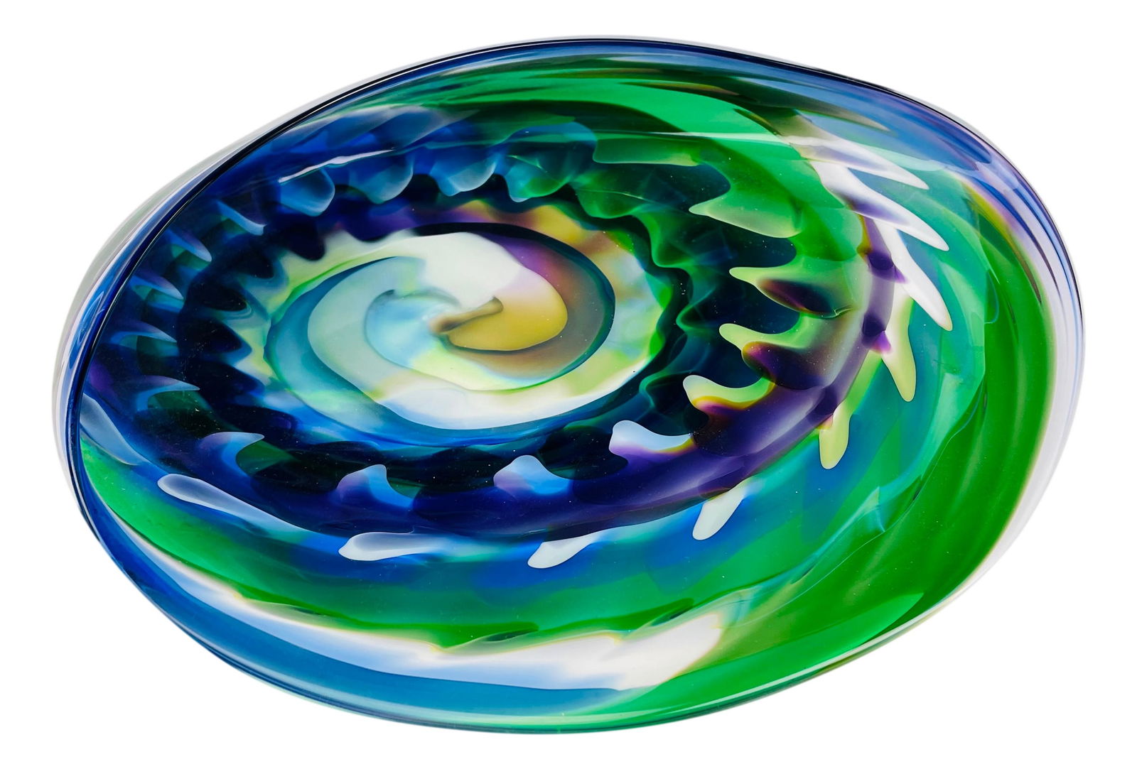 Mark Wagar Studio Art Glass Shell Centerpiece Bowl (1 of 4)