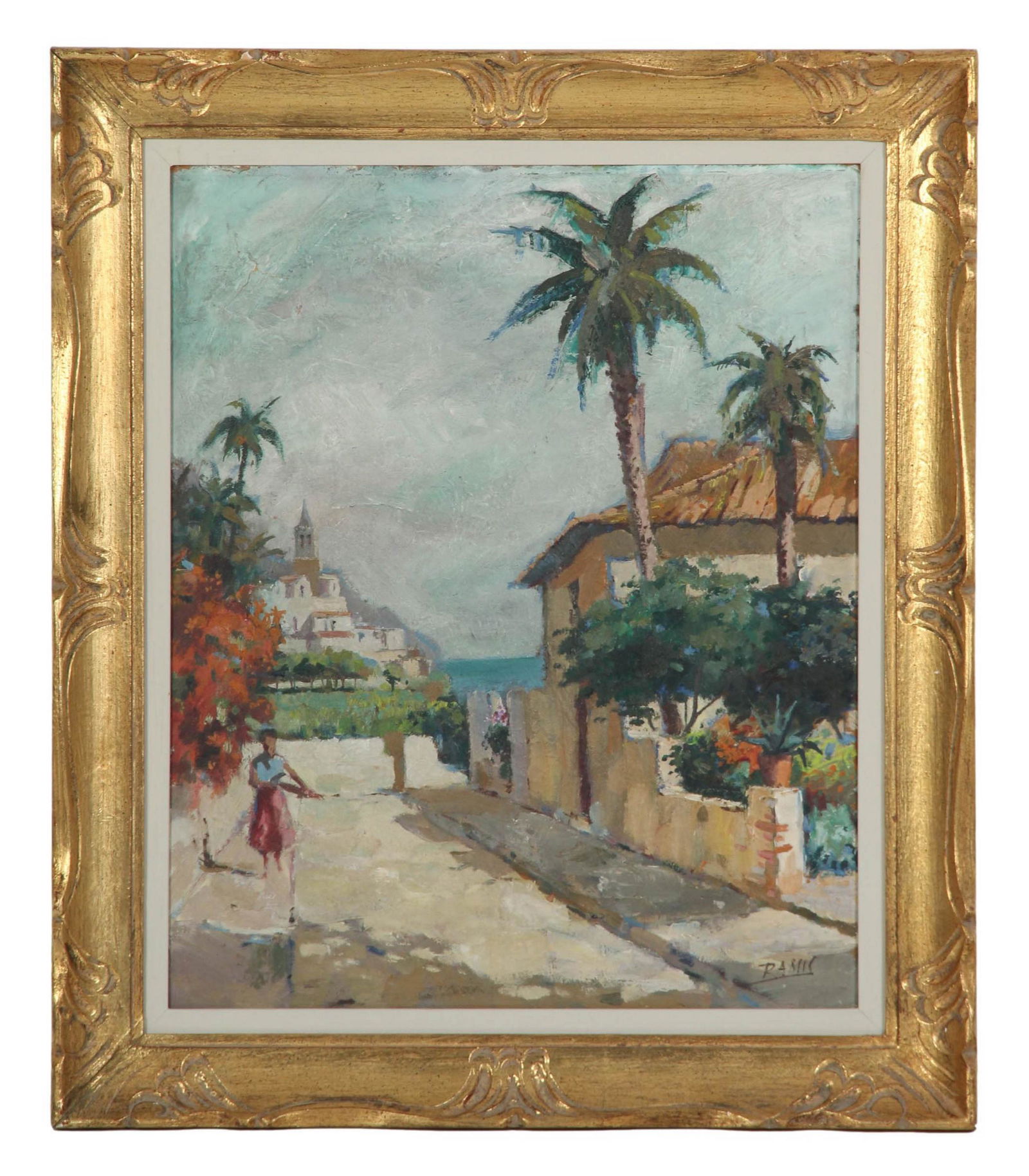 20C Figural Impressionist Landscape Oil Painting (1 of 4)