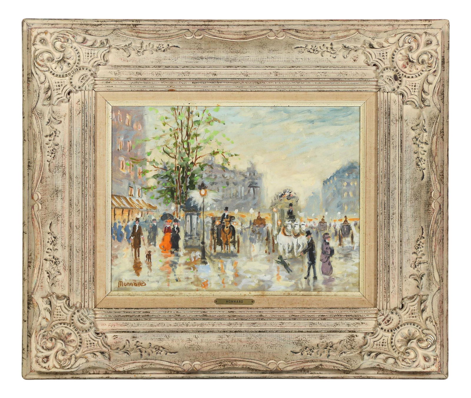 Maurice Monnard 20C Parisian Street Scene Painting (1 of 5)