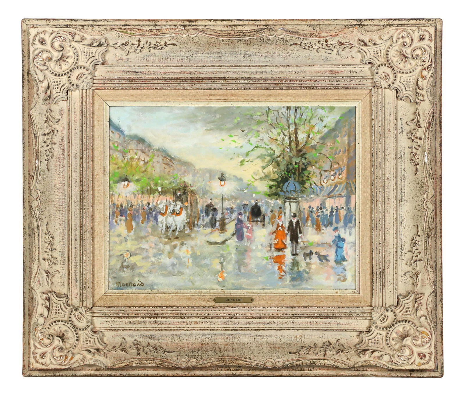 Maurice Monnard 20C Parisian Street Scene Painting (1 of 5)
