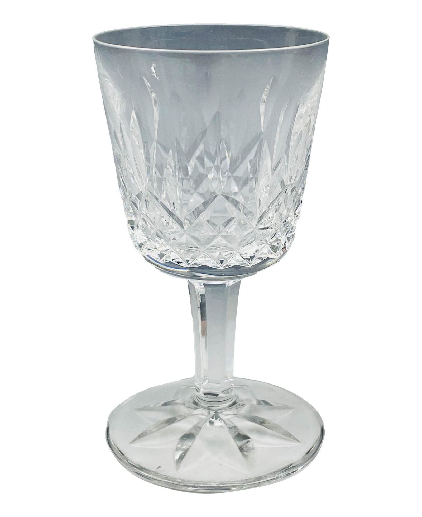 Waterford Crystal Lismore Port Wine Goblets x 12: Estate lot of 13 Waterford Irish cut crystal art glass champagne sherbets. Modeled in the Lismore pattern introduced in 1952. Designed by Waterford chief designer, Czech born Miroslav Havel. Design fe