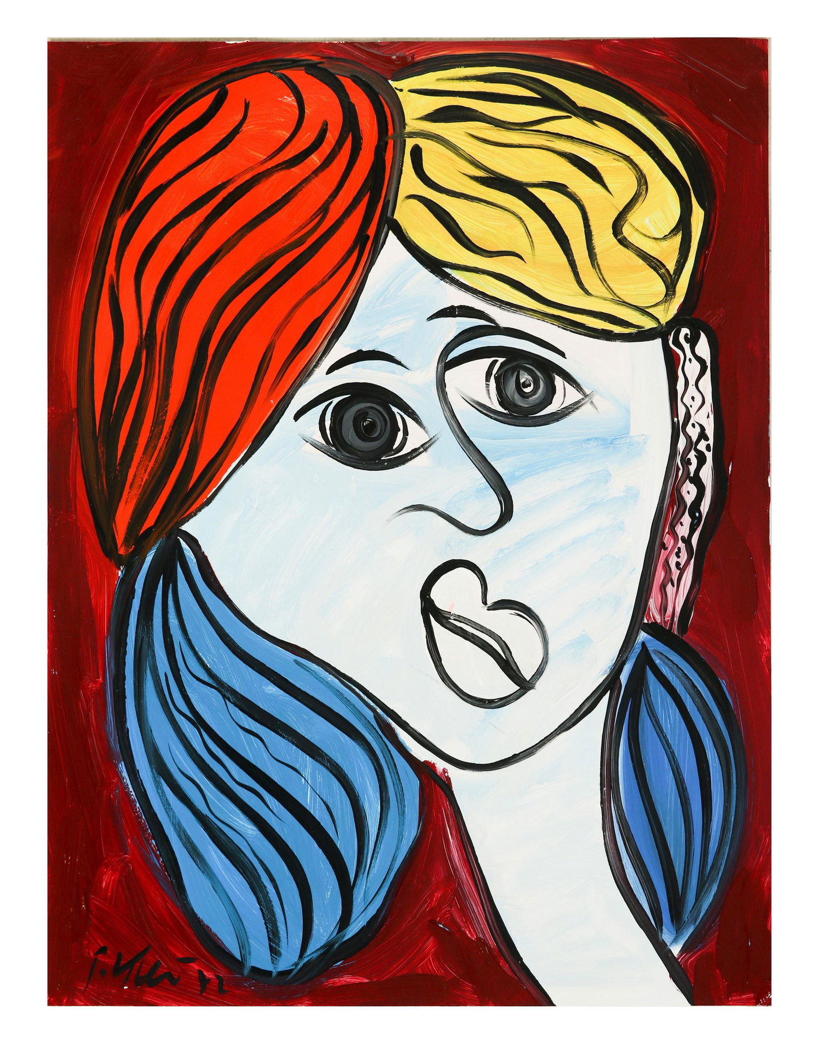 Peter Keil b.1942 Olivia Newton Portrait Painting (1 of 5)